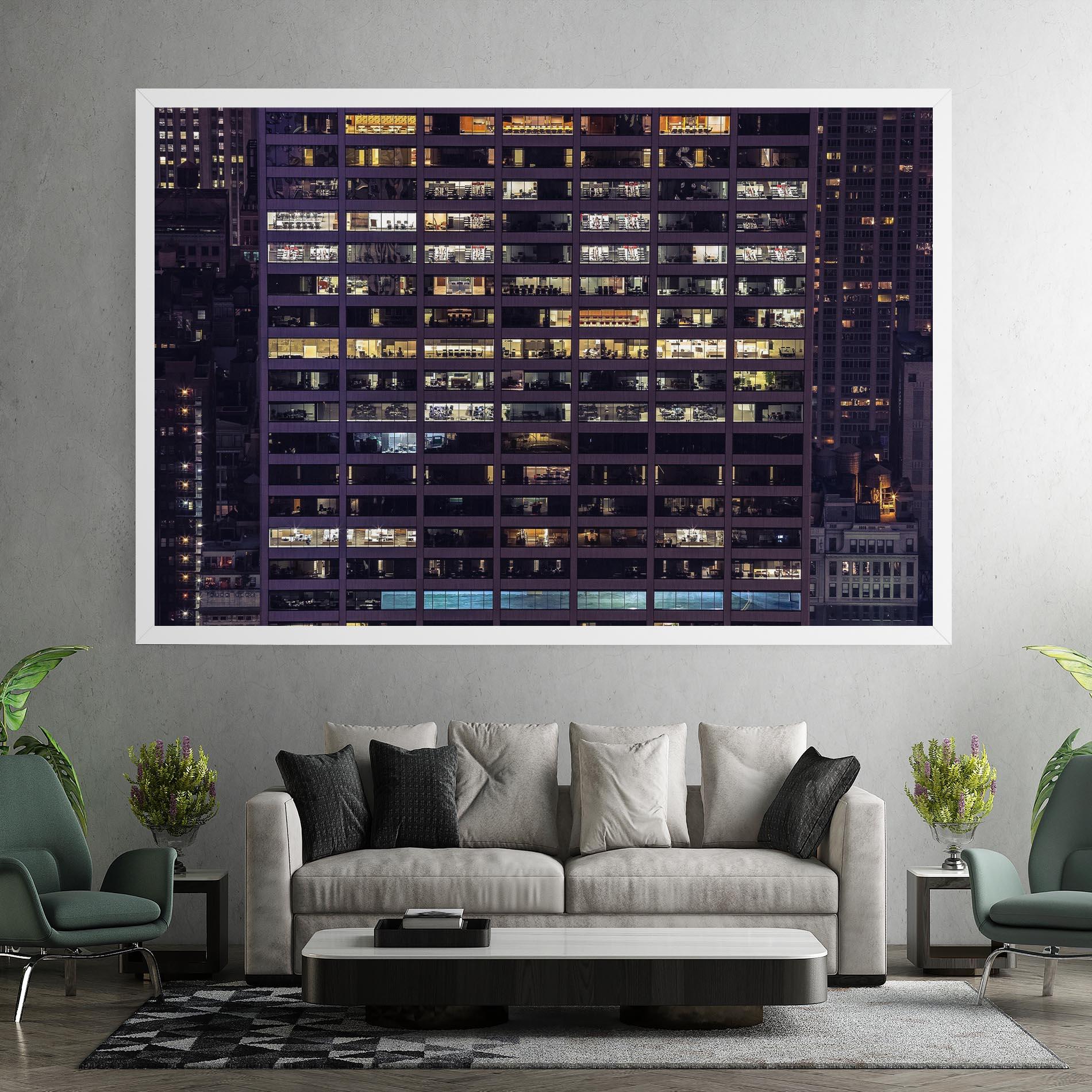 Картина на платно Building Lights mockup 7