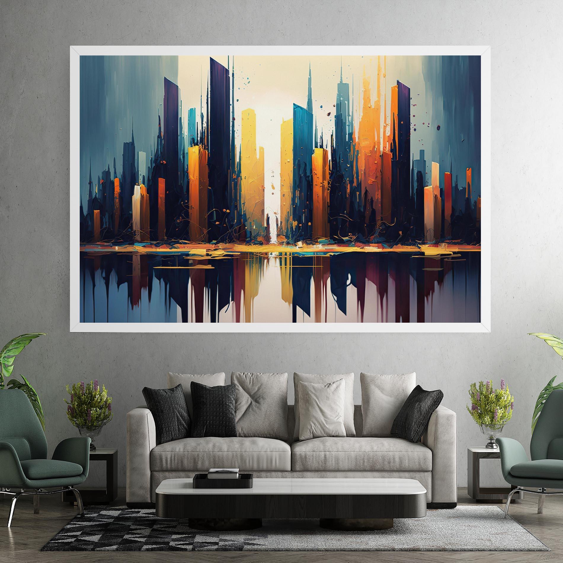 Картина на платно City Pain Art mockup 7