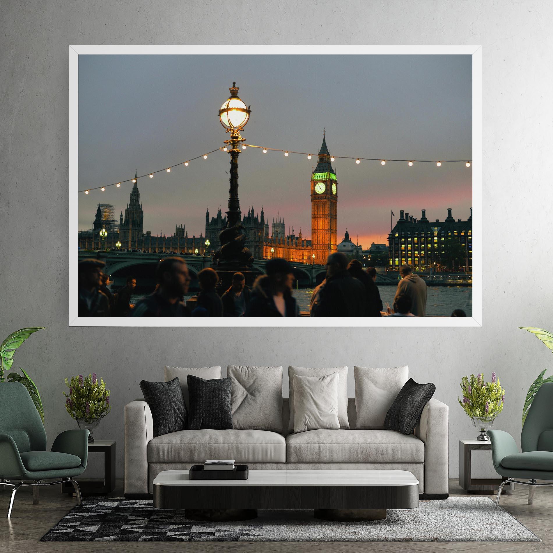 Картина на платно Clock Lights mockup 7