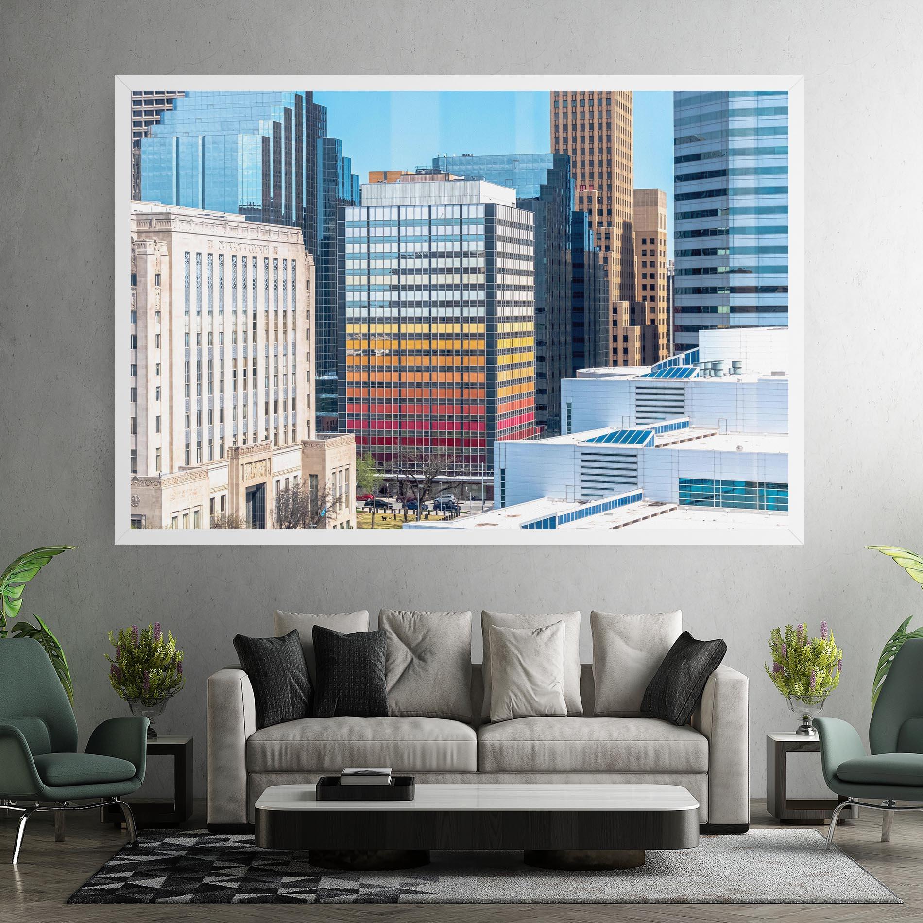 Картина на платно Colorful Urban Building mockup 7