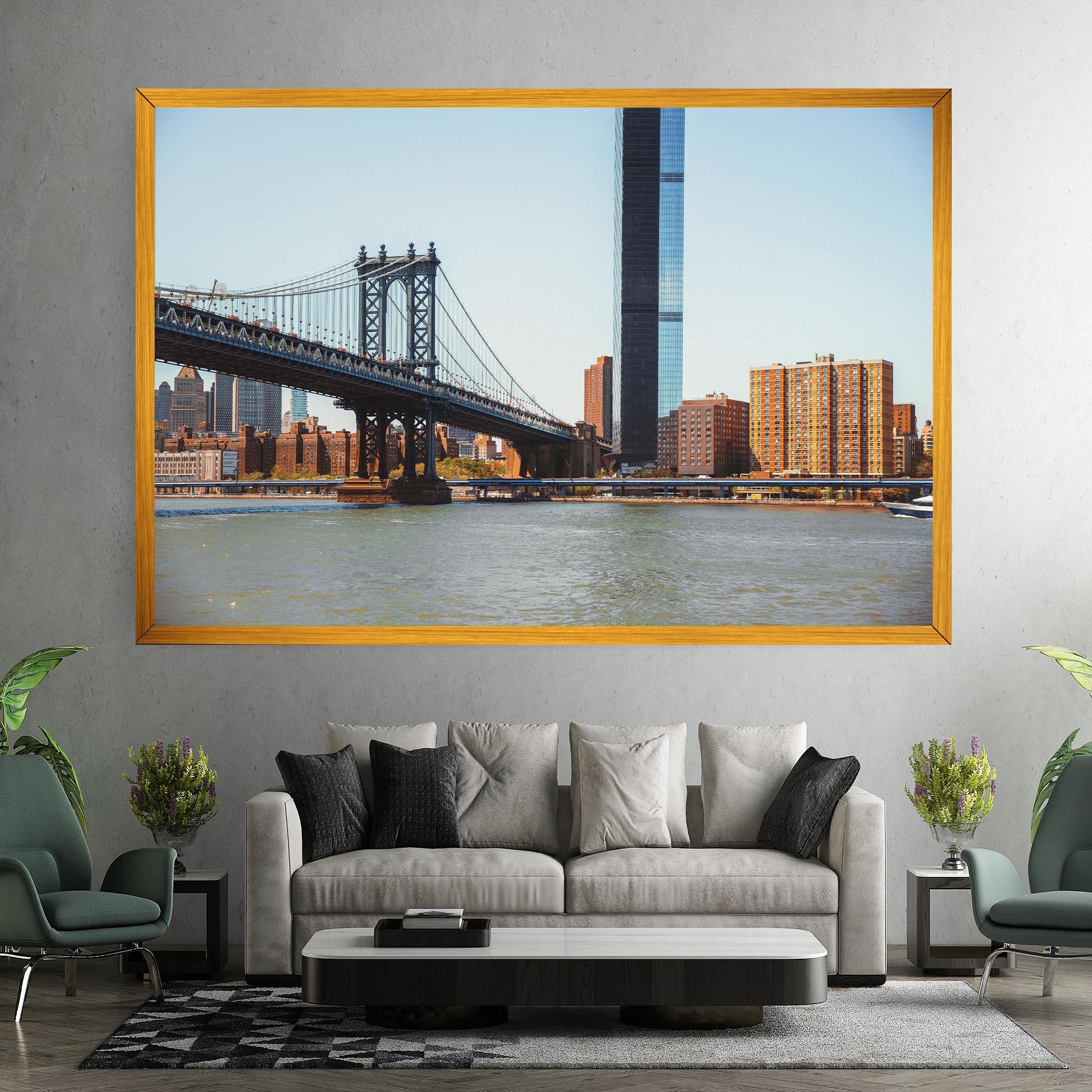 Картина на платно Big City Bridge mockup 7