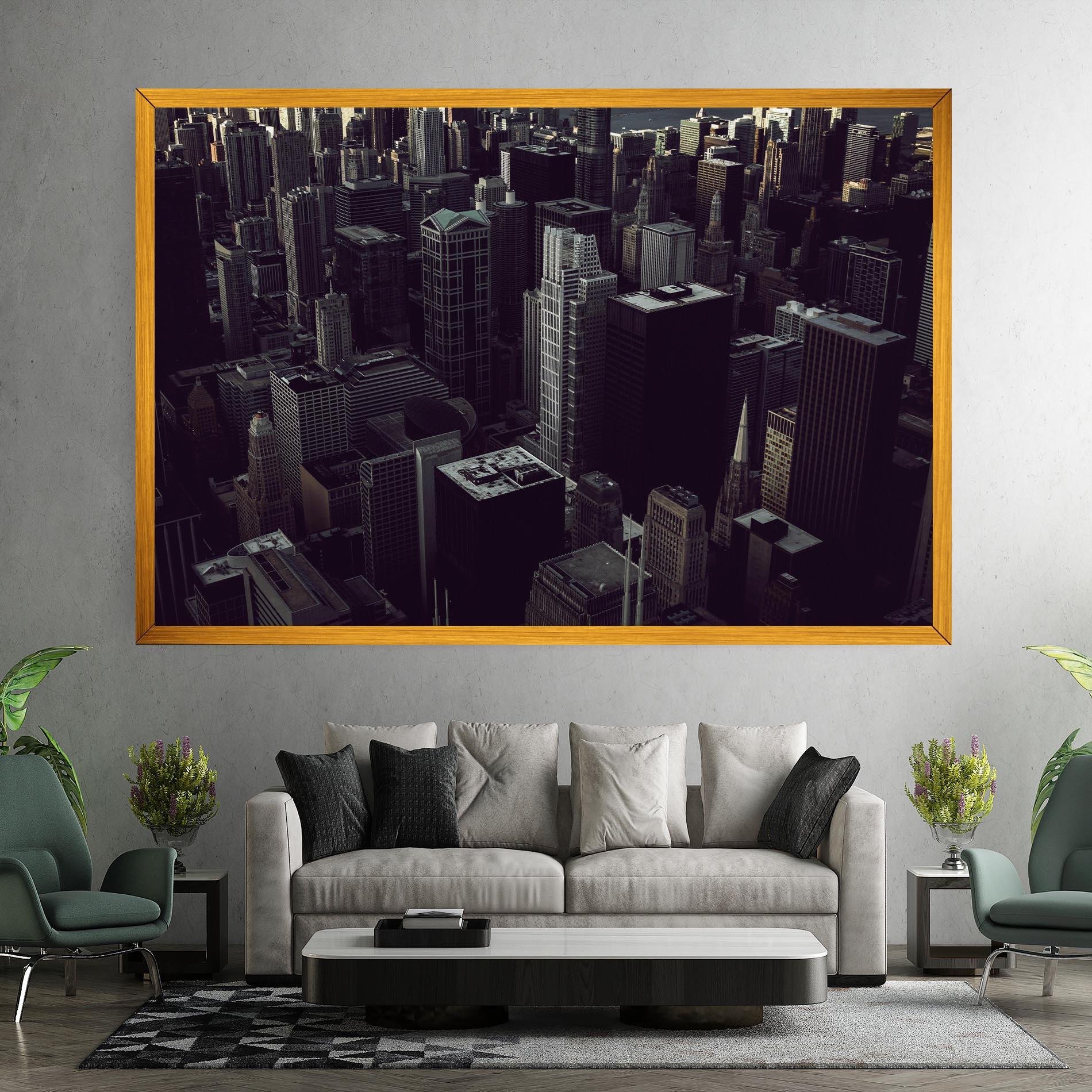 Картина на платно Black Cream Building mockup 7