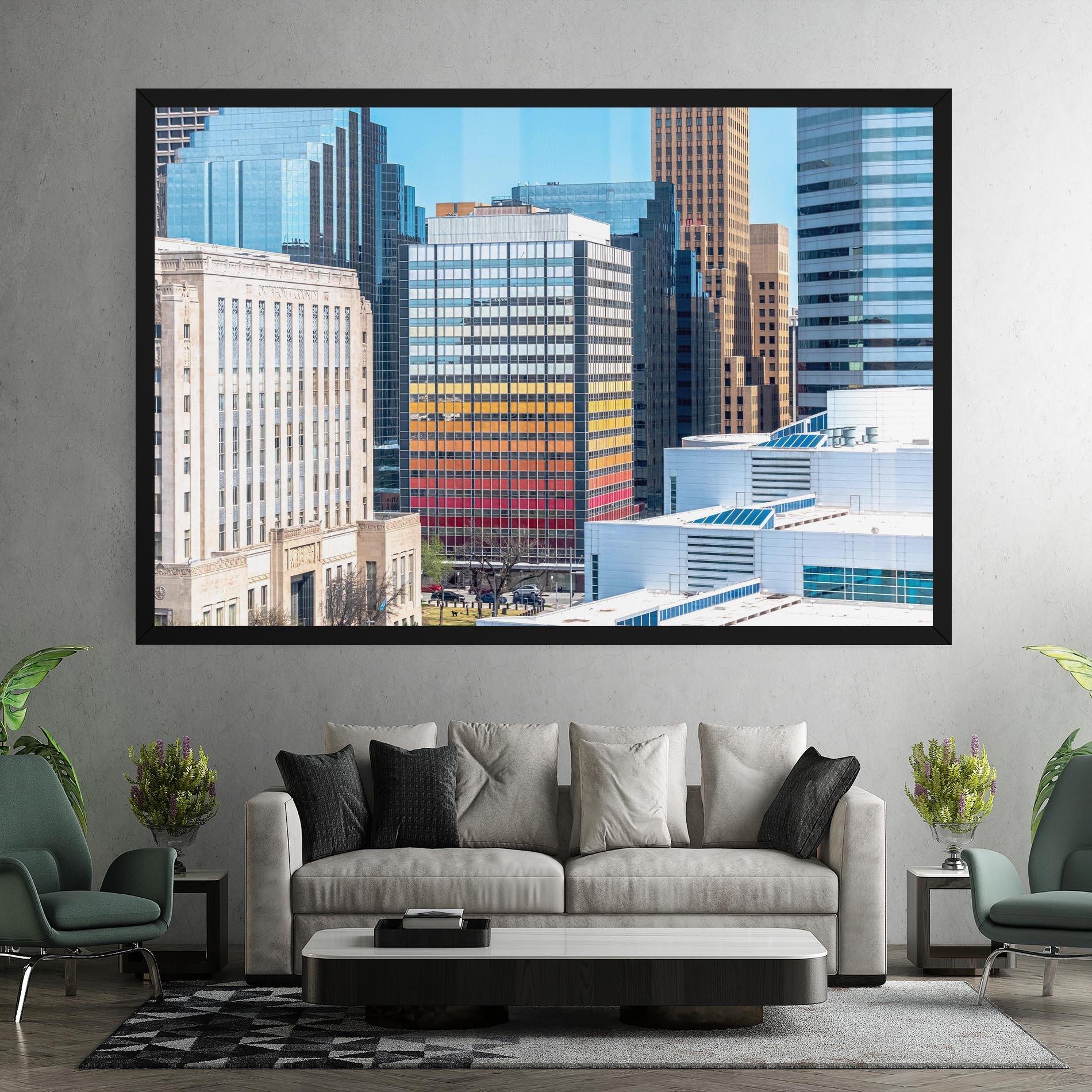 Картина на платно Colorful Urban Building mockup 7