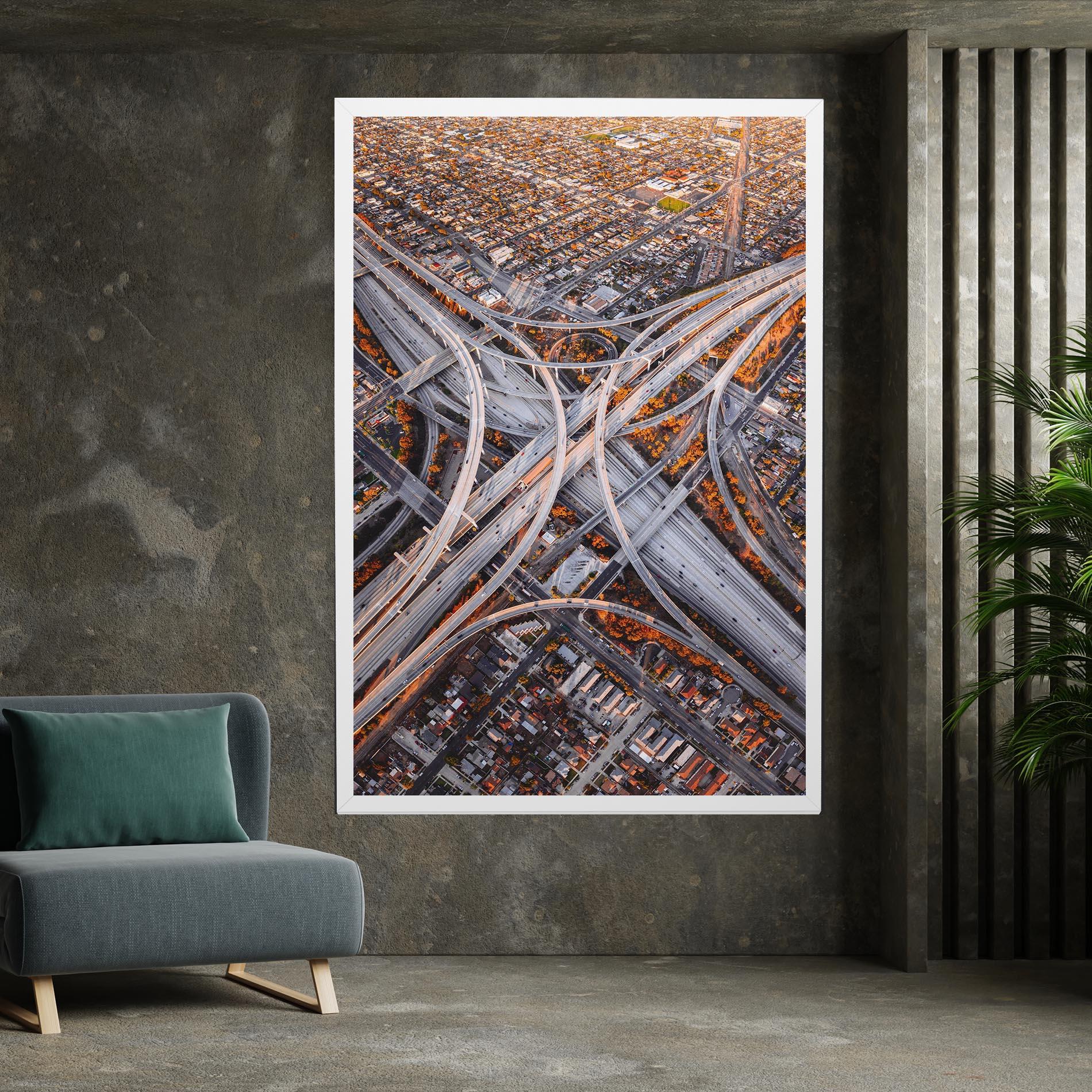 Картина на платно Big Road City mockup 7