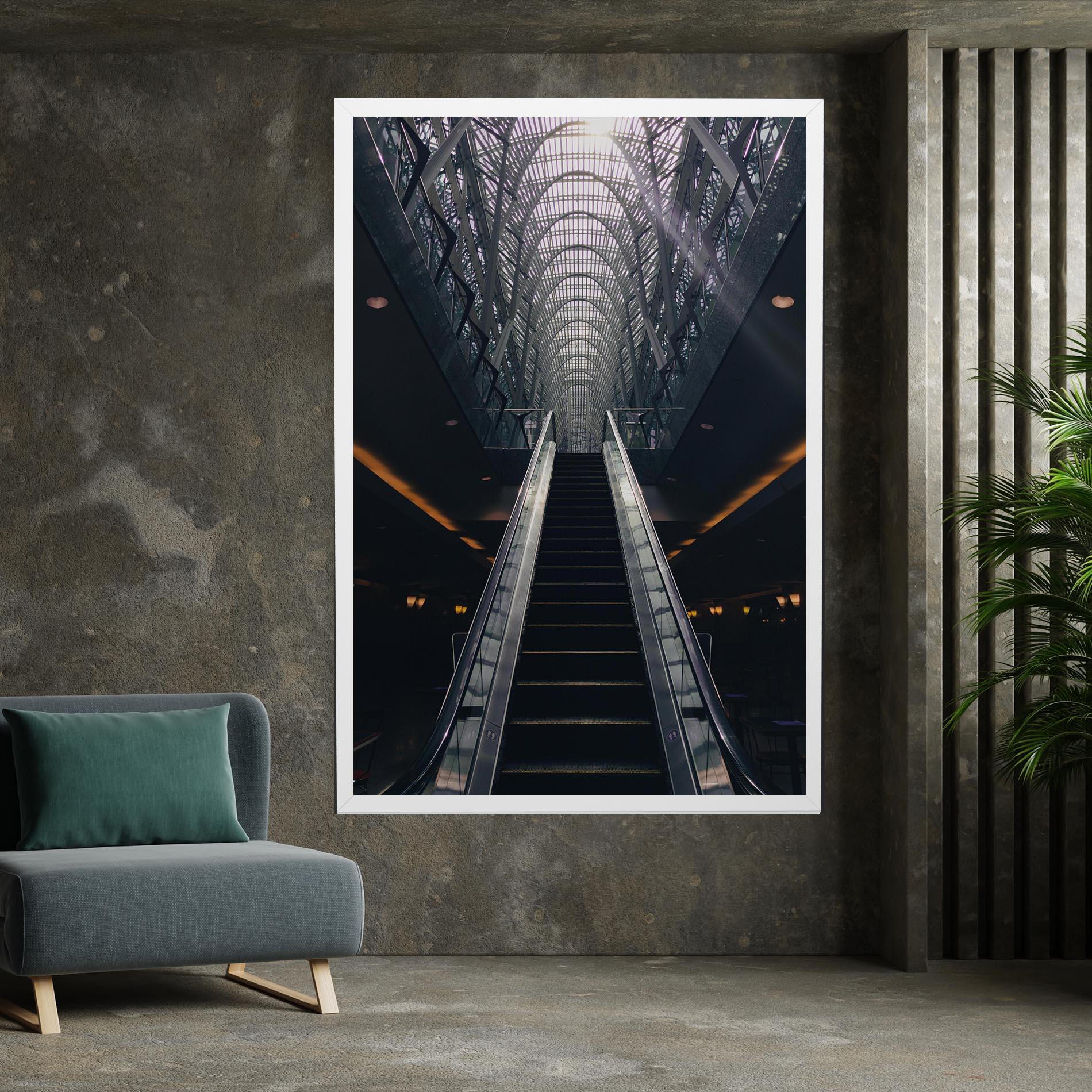 Картина на платно Grey Stairs Building mockup 7