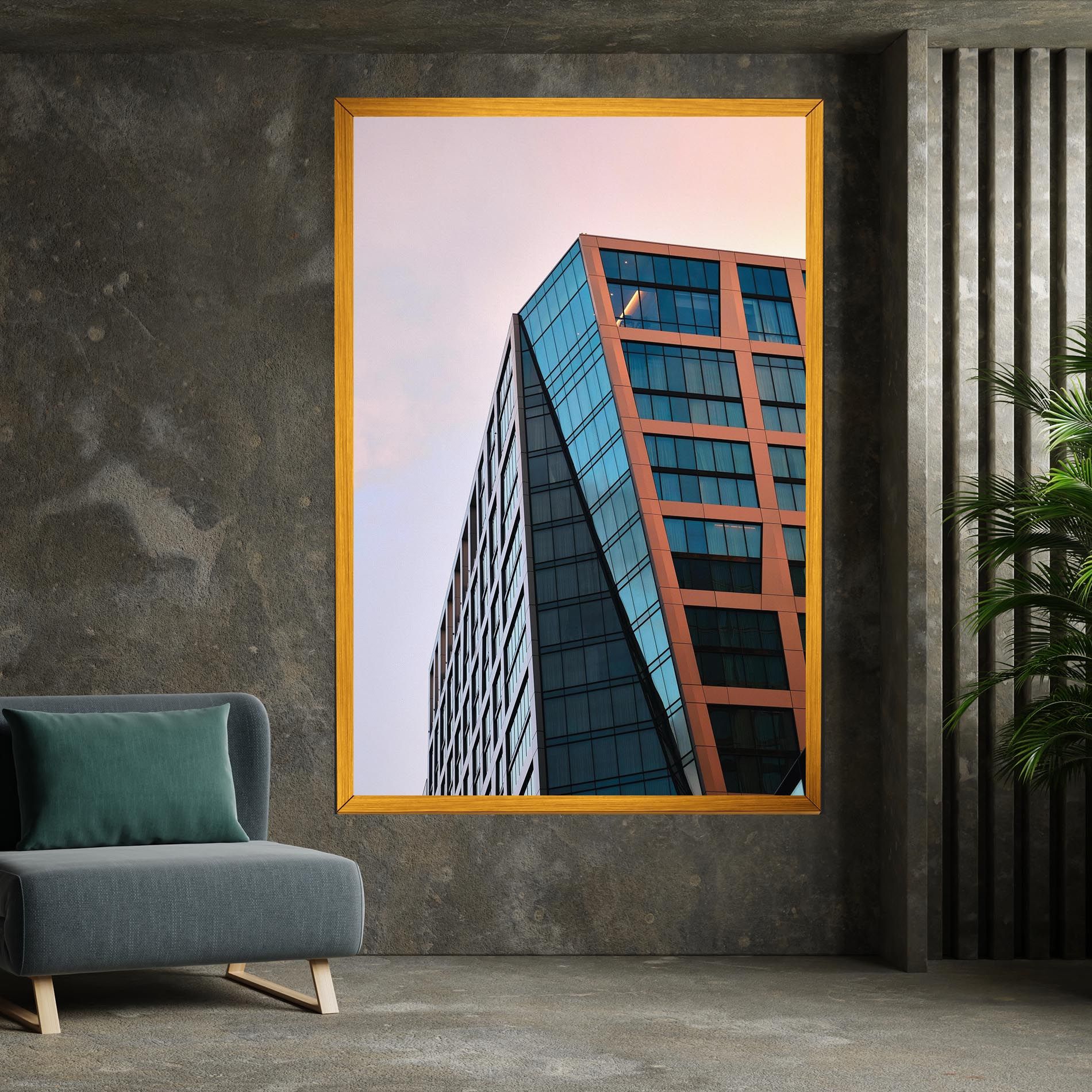 Blue Glass Building mockup 7