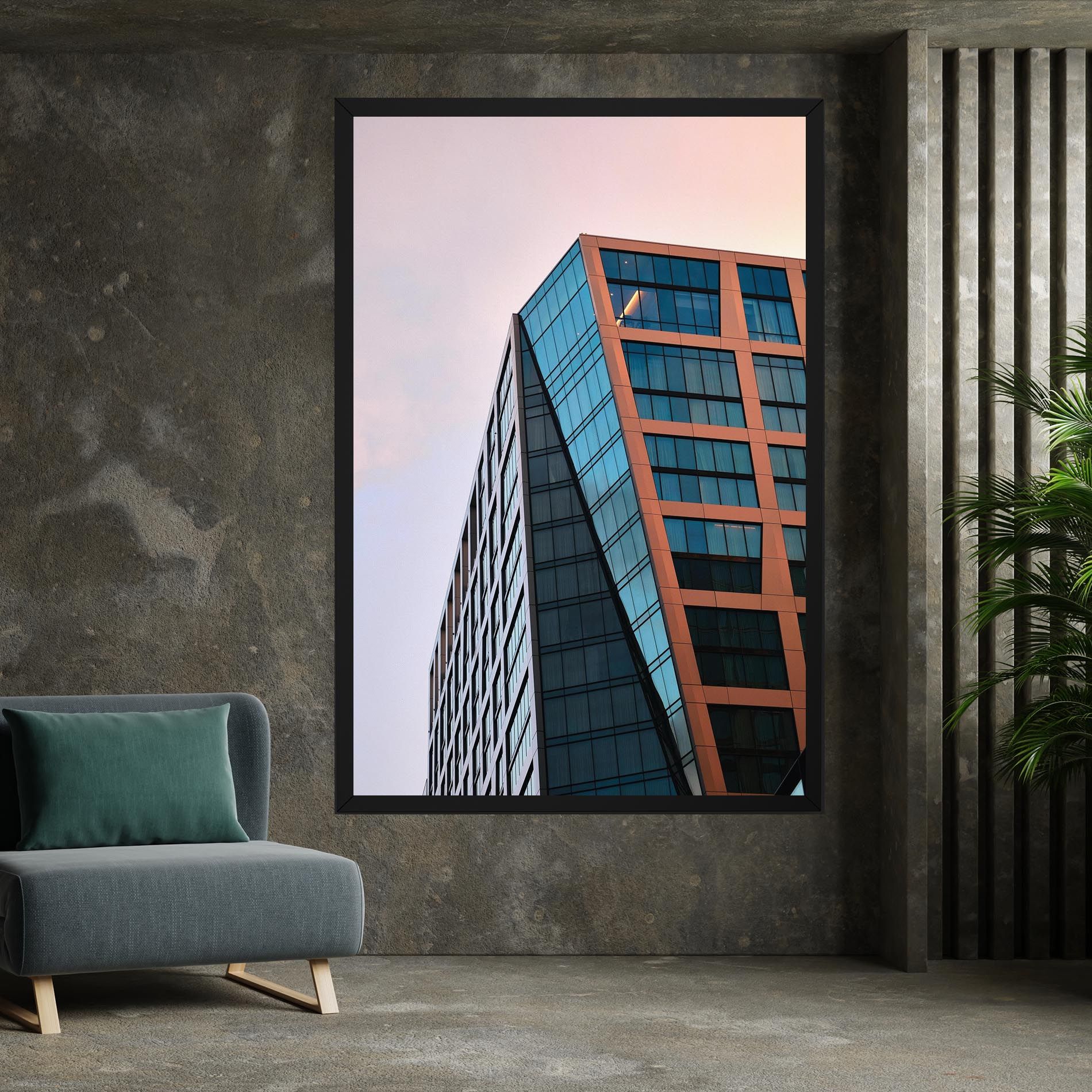 Blue Glass Building mockup 7