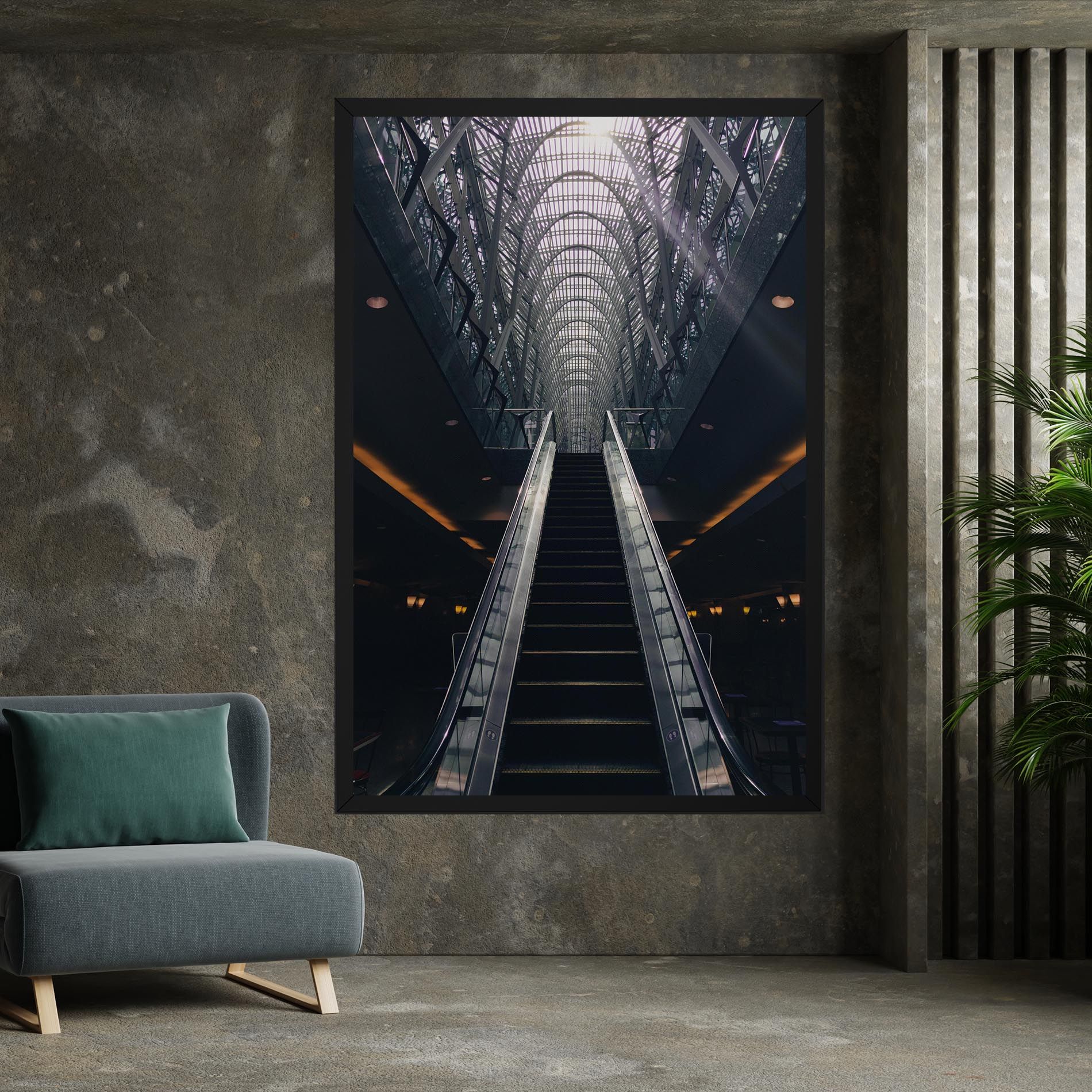 Grey Stairs Building mockup 7