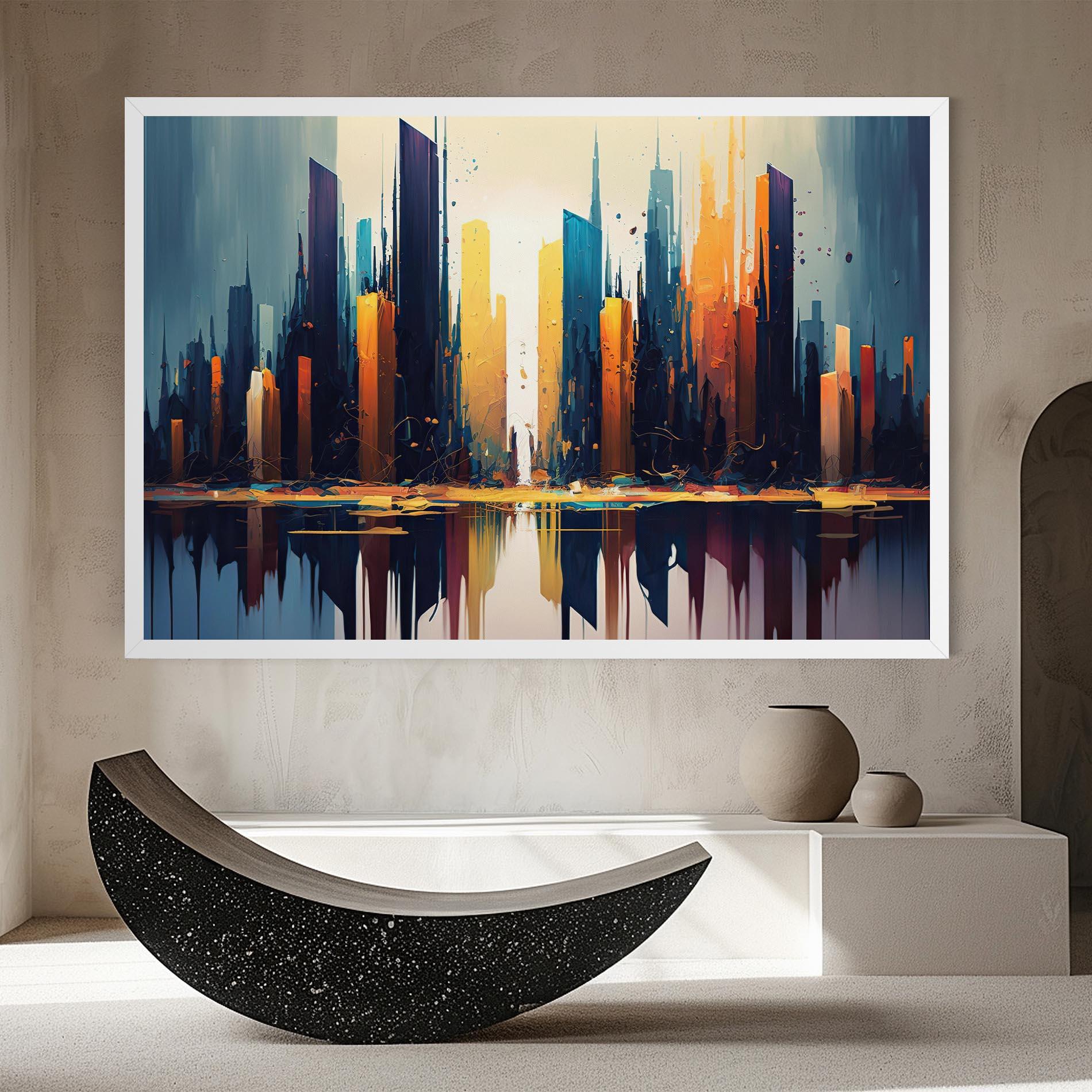 Картина на платно City Pain Art mockup 8