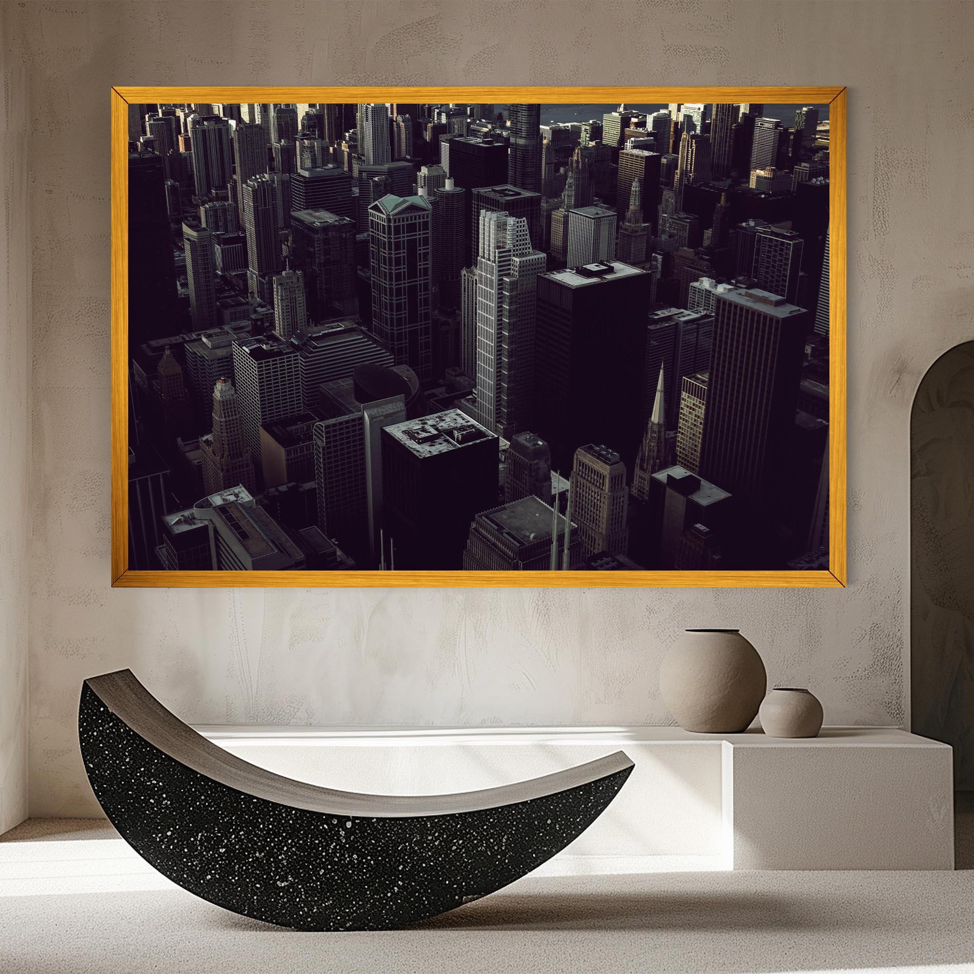 Картина на платно Black Cream Building mockup 8