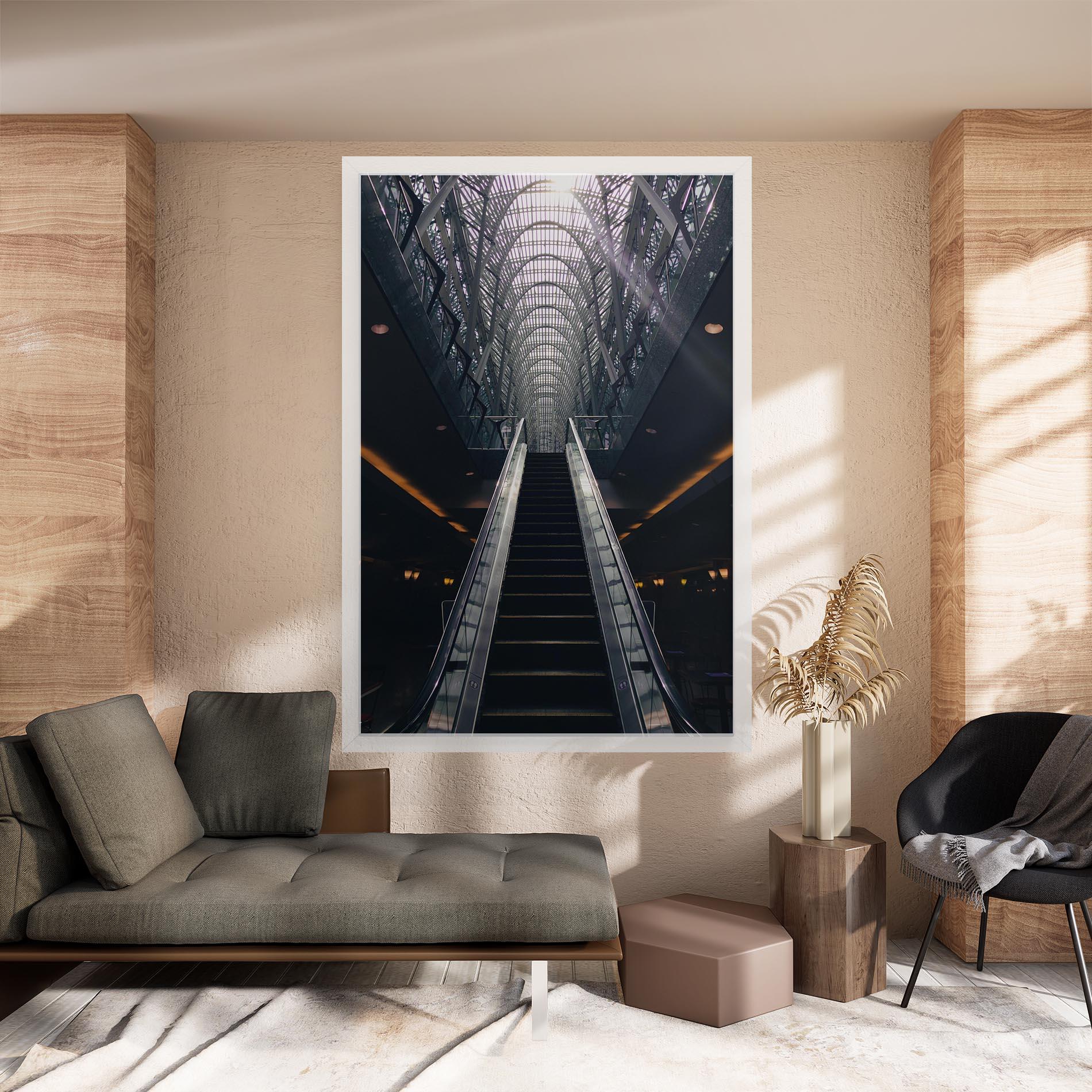 Картина на платно Grey Stairs Building mockup 8