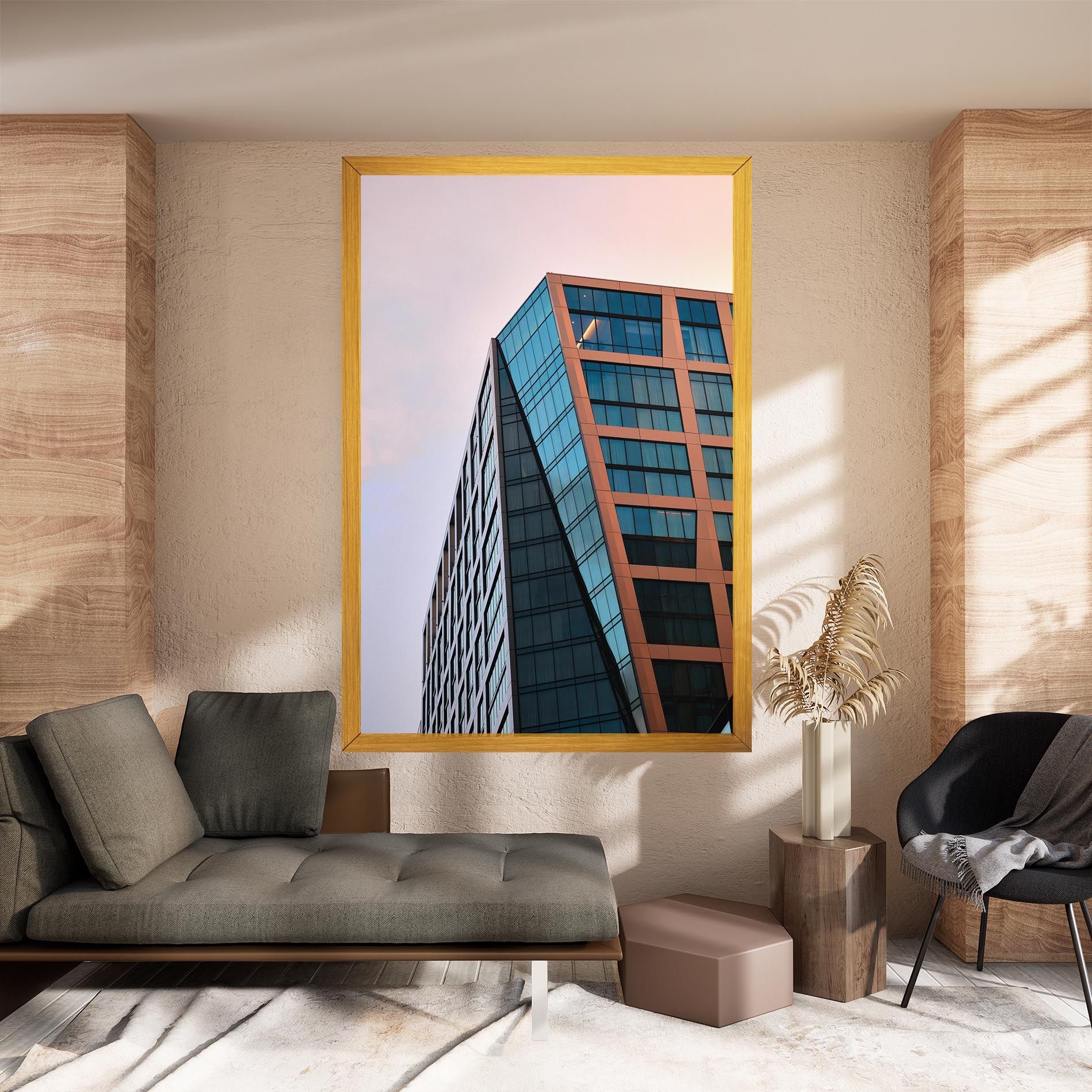 Blue Glass Building mockup 8