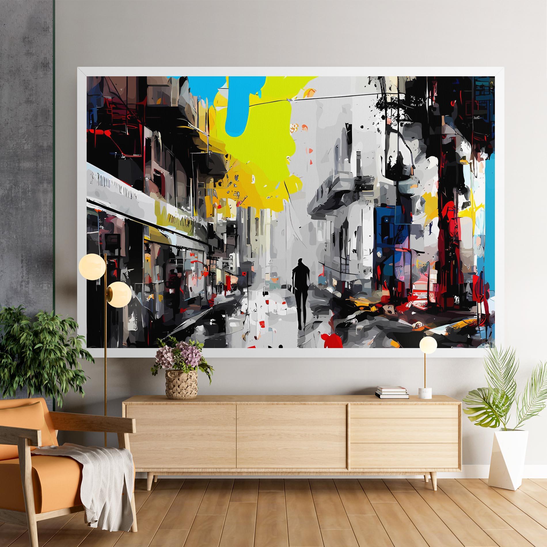 Картина на платно Grunge City Art mockup 9