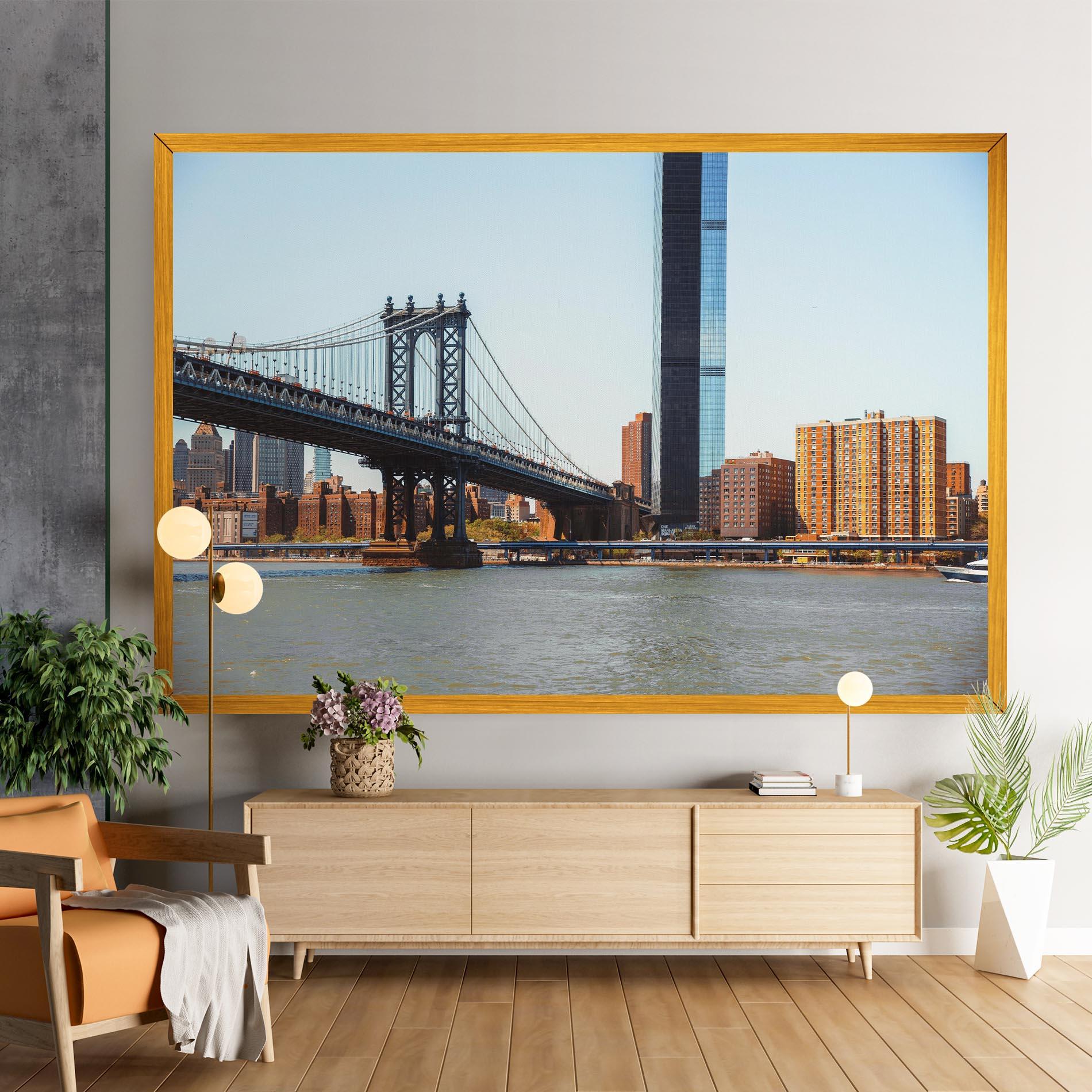 Картина на платно Big City Bridge mockup 9