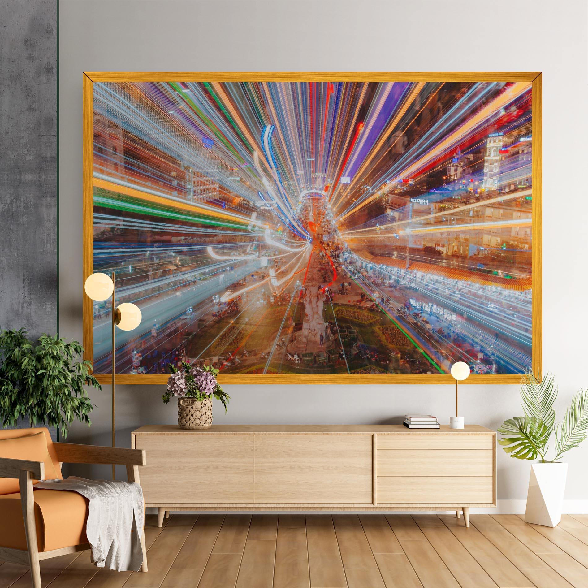 Картина на платно Colorful Light City mockup 9