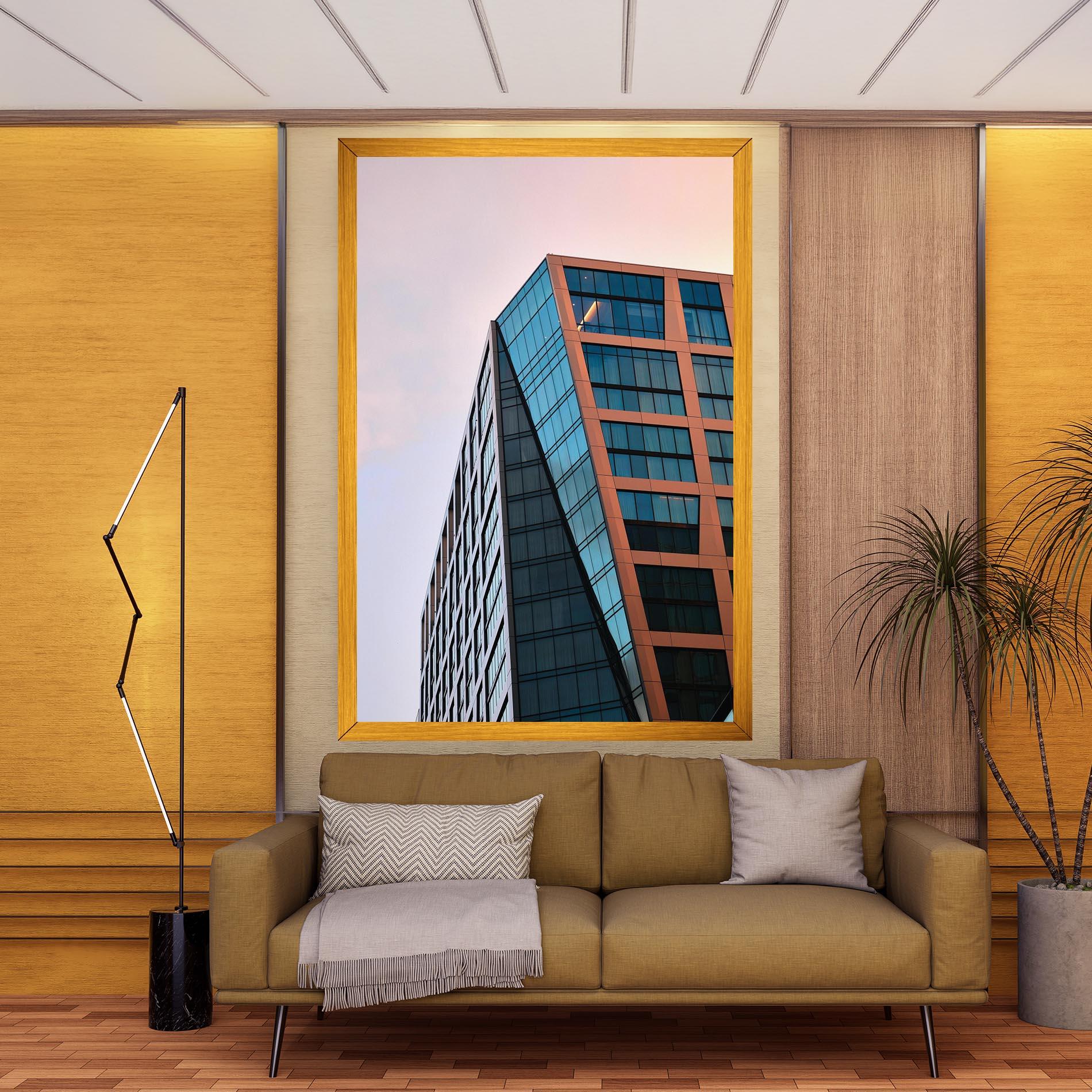 Картина на платно Blue Glass Building mockup 9