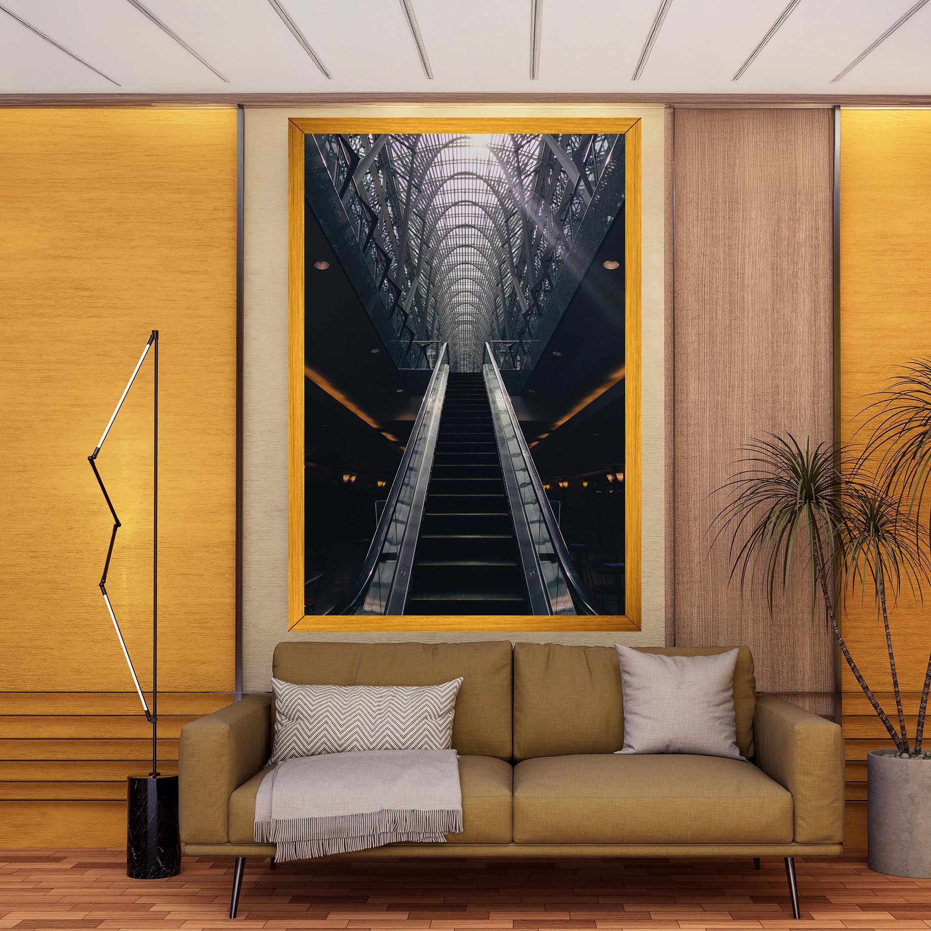 Grey Stairs Building mockup 9