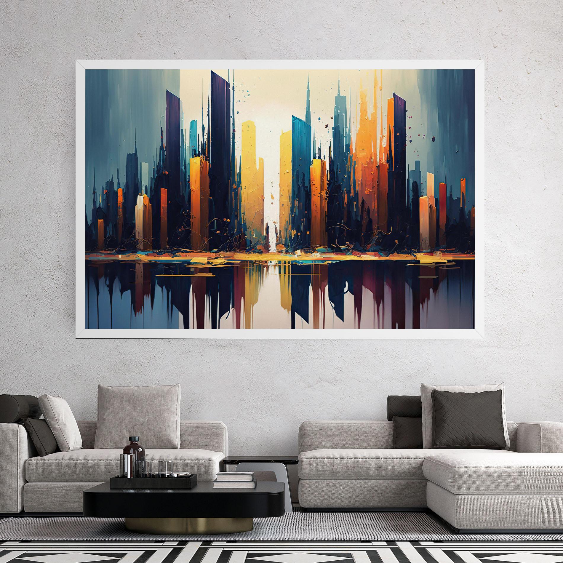 Картина на платно City Pain Art mockup 2