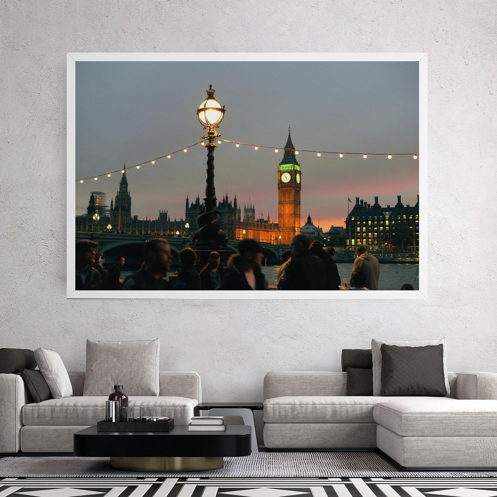 Картина на платно Clock Lights mockup 2