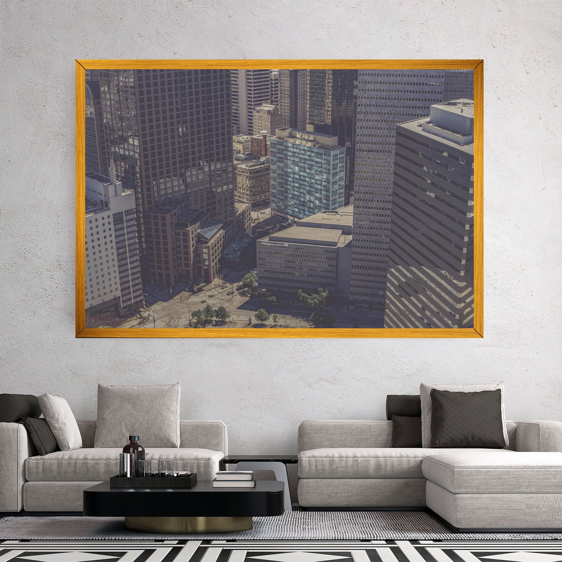 Cream Light Building mockup 2