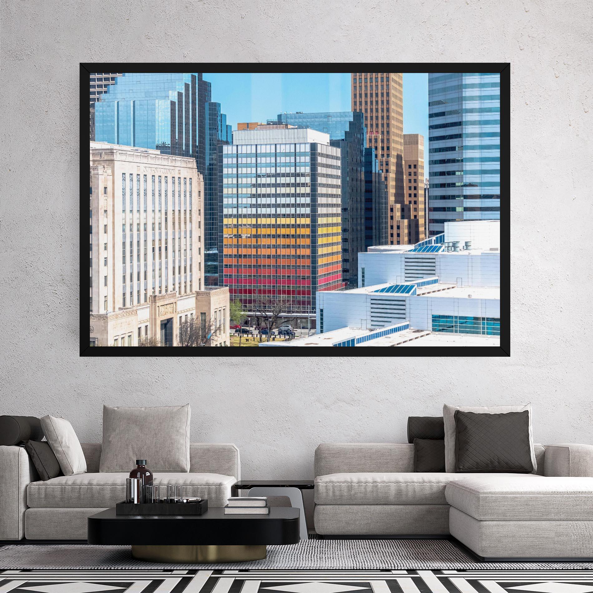 Картина на платно Colorful Urban Building mockup 2