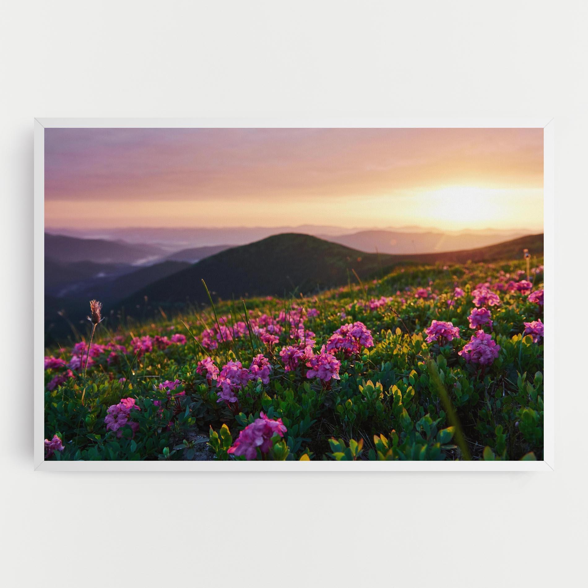 Картина на платно Purple Summer Flowers mockup 0