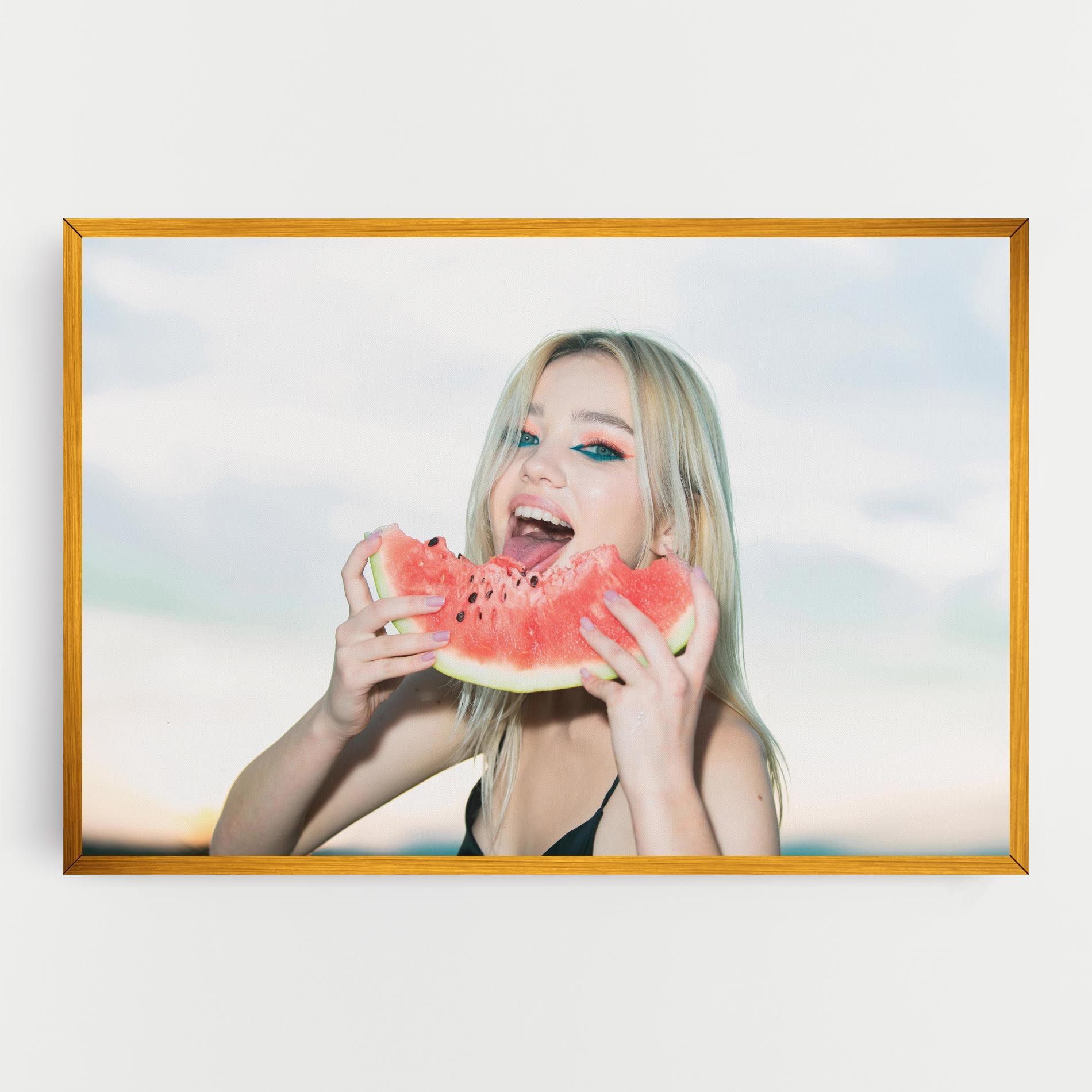 Eating Watermelon mockup 0