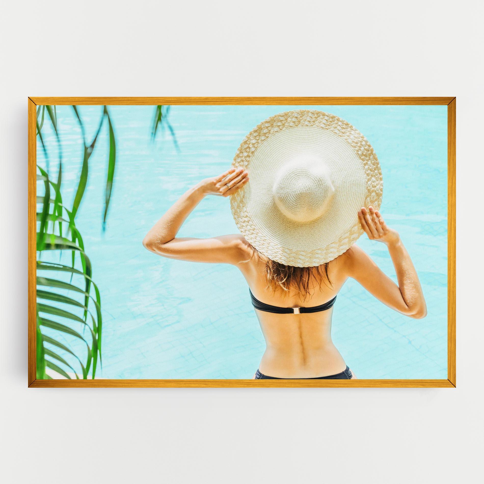 Картина на платно Enjoying Swimming Pool mockup 0