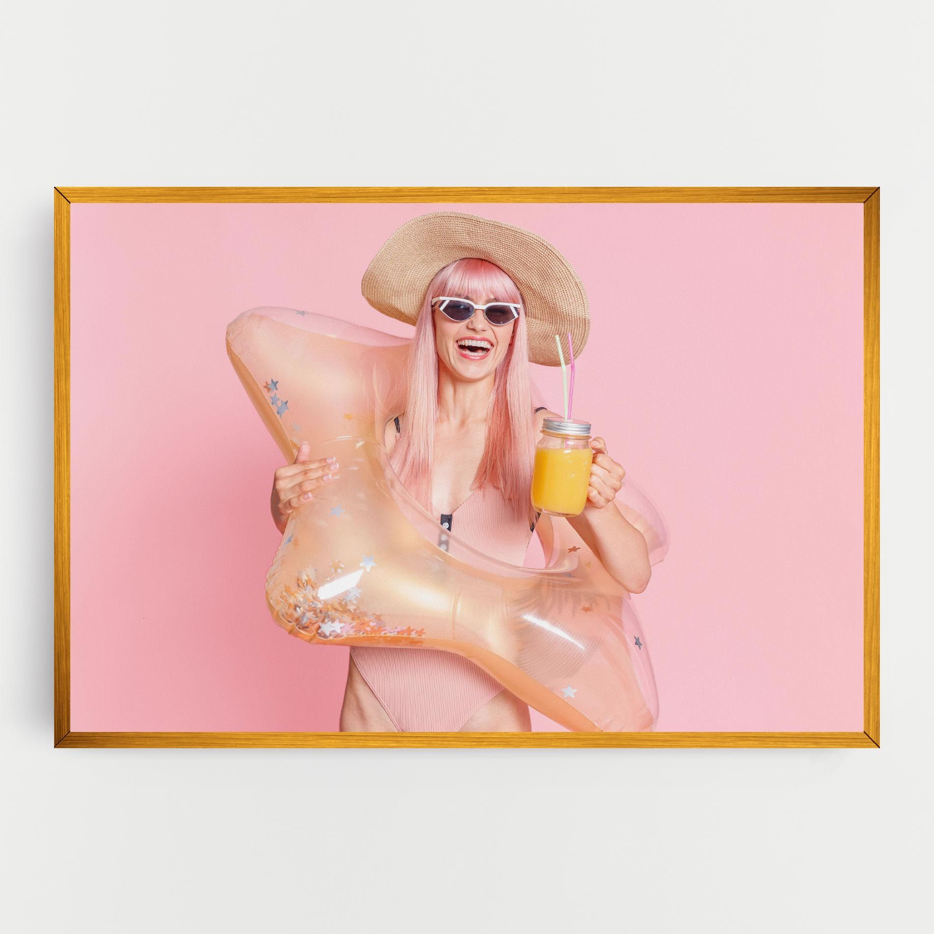 Joyful Pink Woman mockup 0