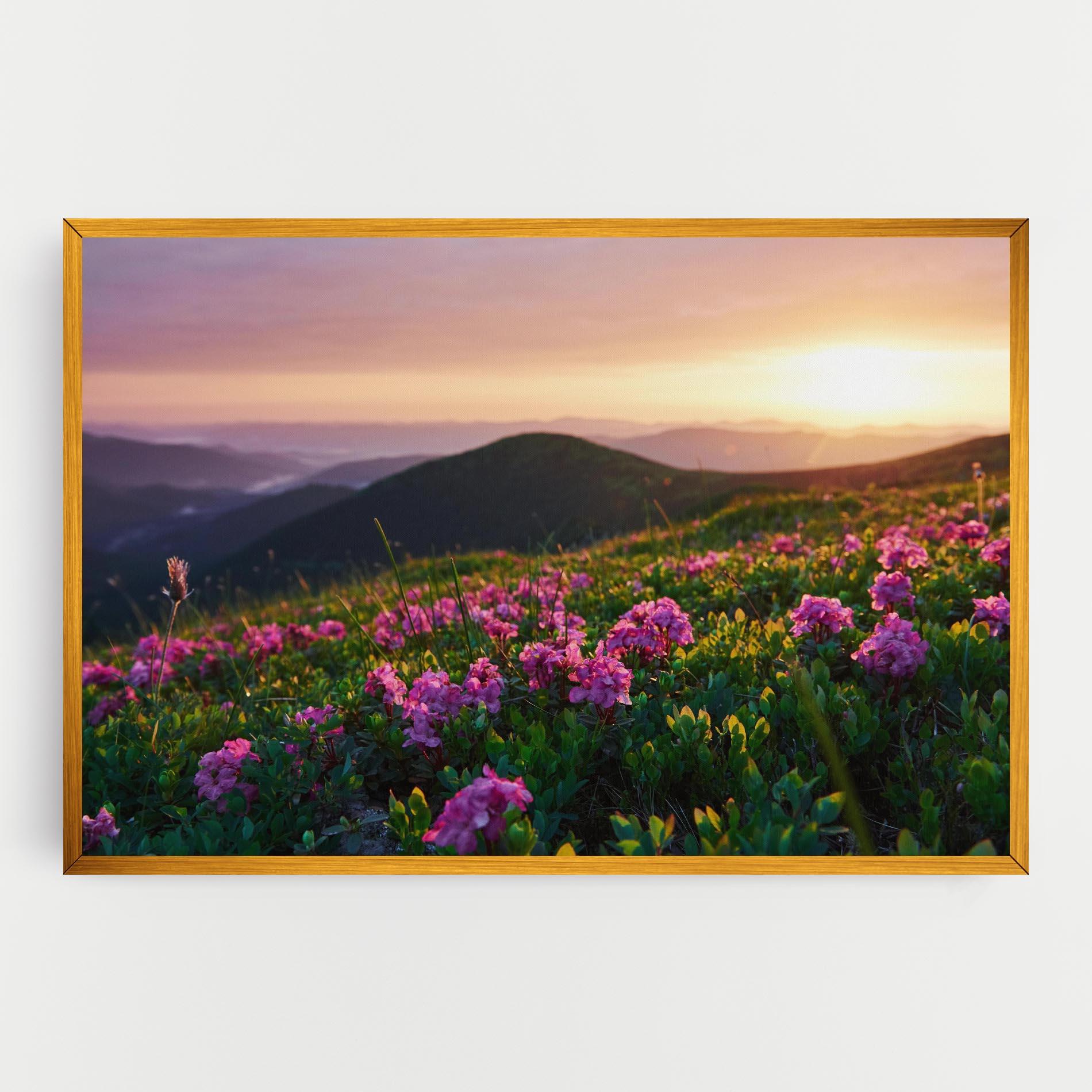 Картина на платно Purple Summer Flowers mockup 0
