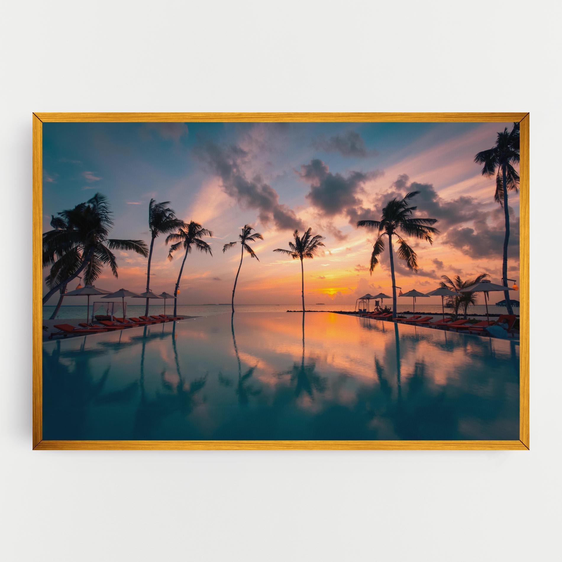 Картина на платно Tropical Beach mockup 0