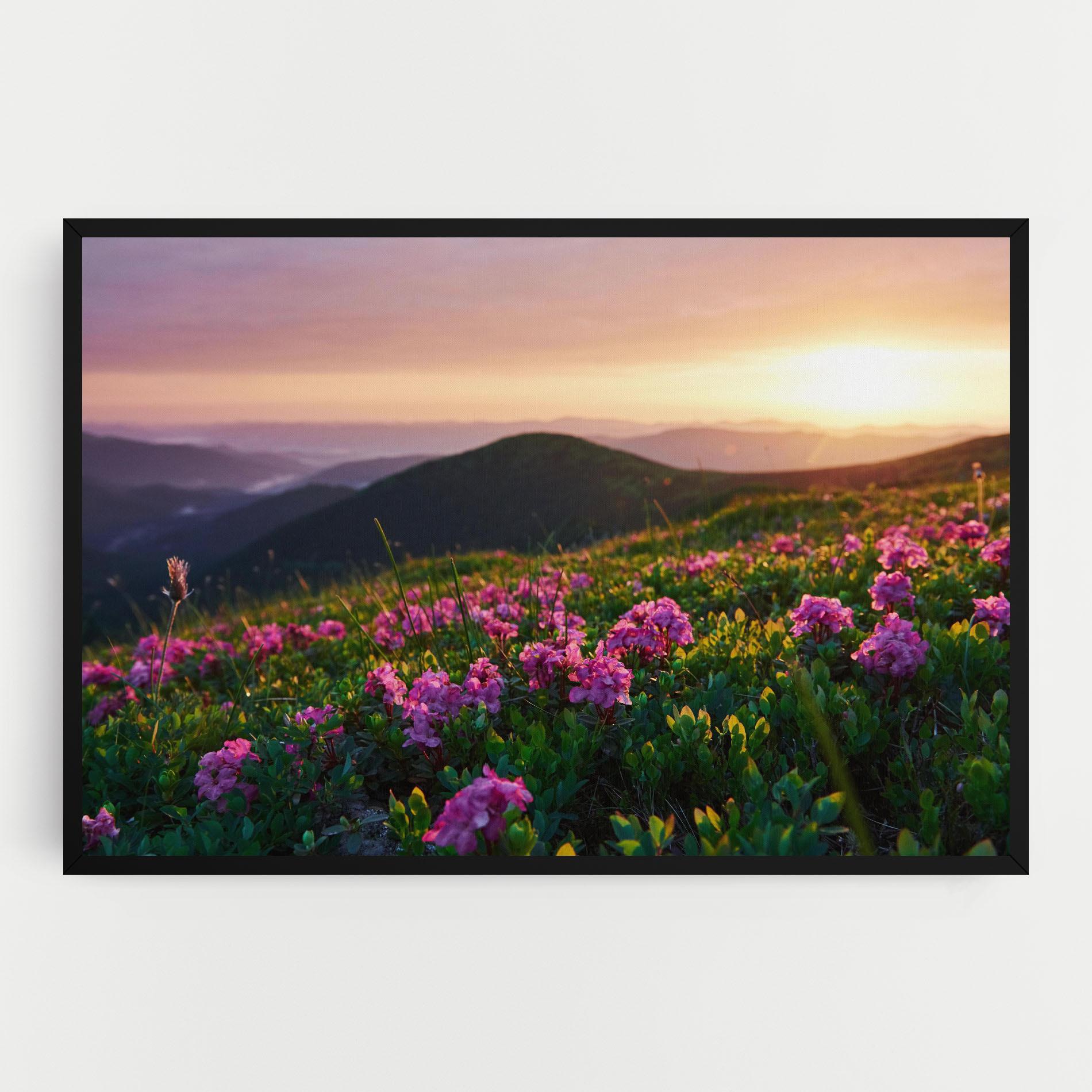 Картина на платно Purple Summer Flowers mockup 0