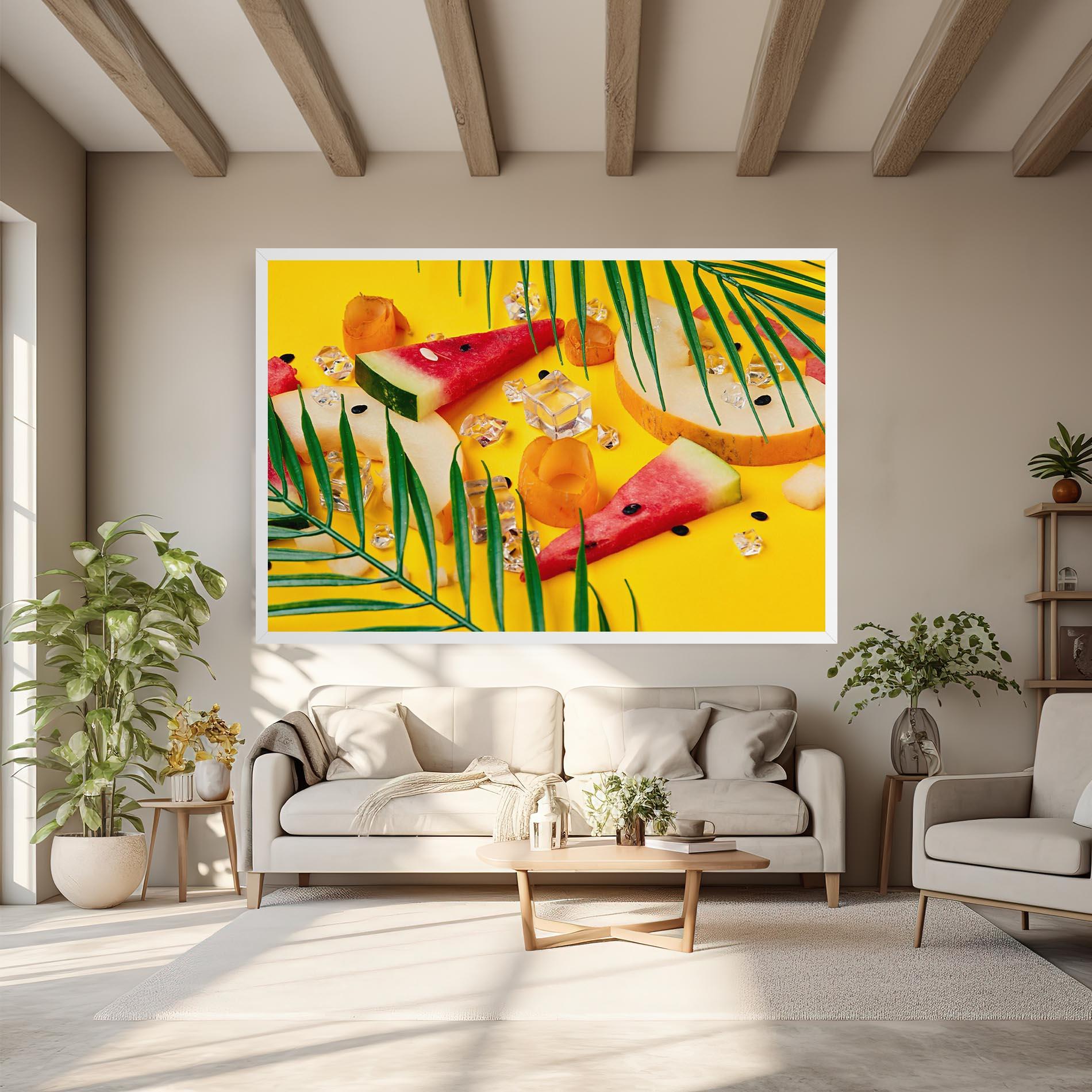 Картина на платно Ice Cubes Fruits mockup 6