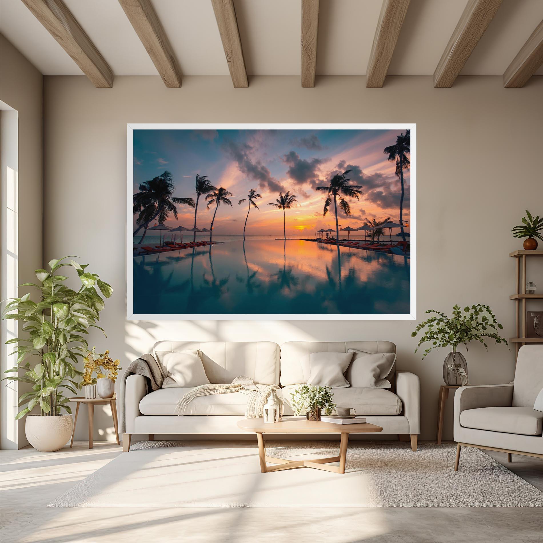 Картина на платно Tropical Beach mockup 6