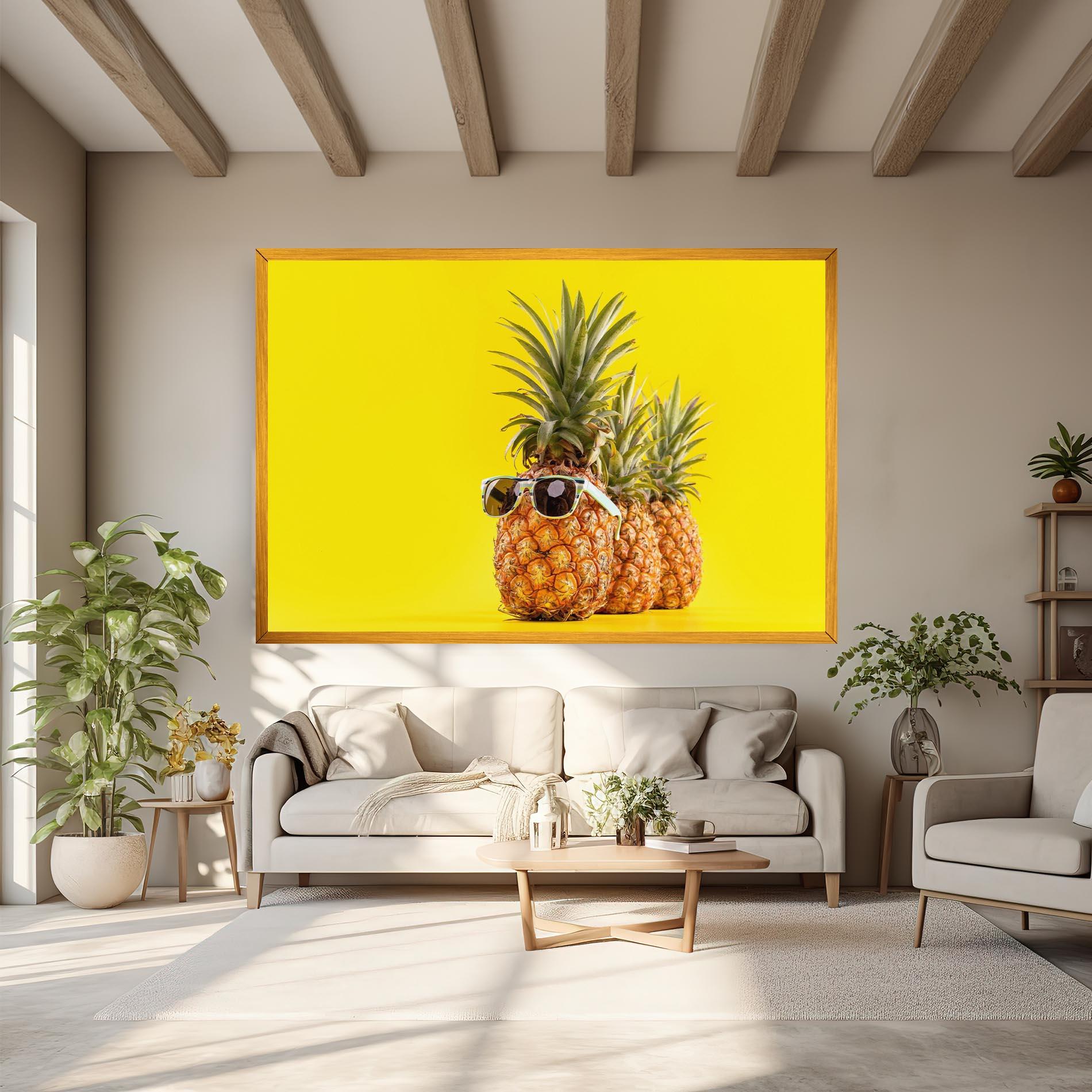 Картина на платно Pineapple Looking Up mockup 6