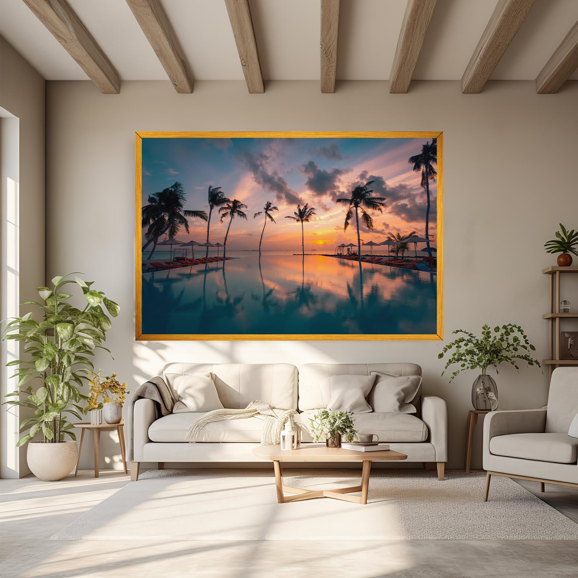 Картина на платно Tropical Beach mockup 6