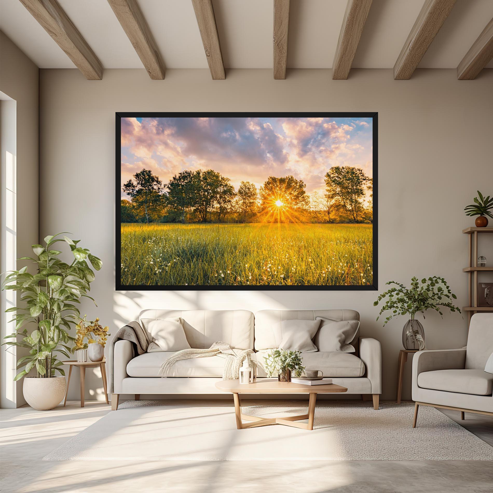 Картина на платно Blossoming Meadow mockup 6