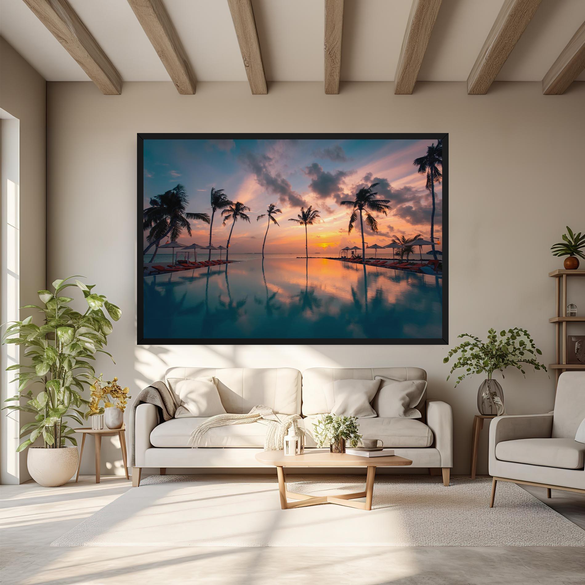 Картина на платно Tropical Beach mockup 6