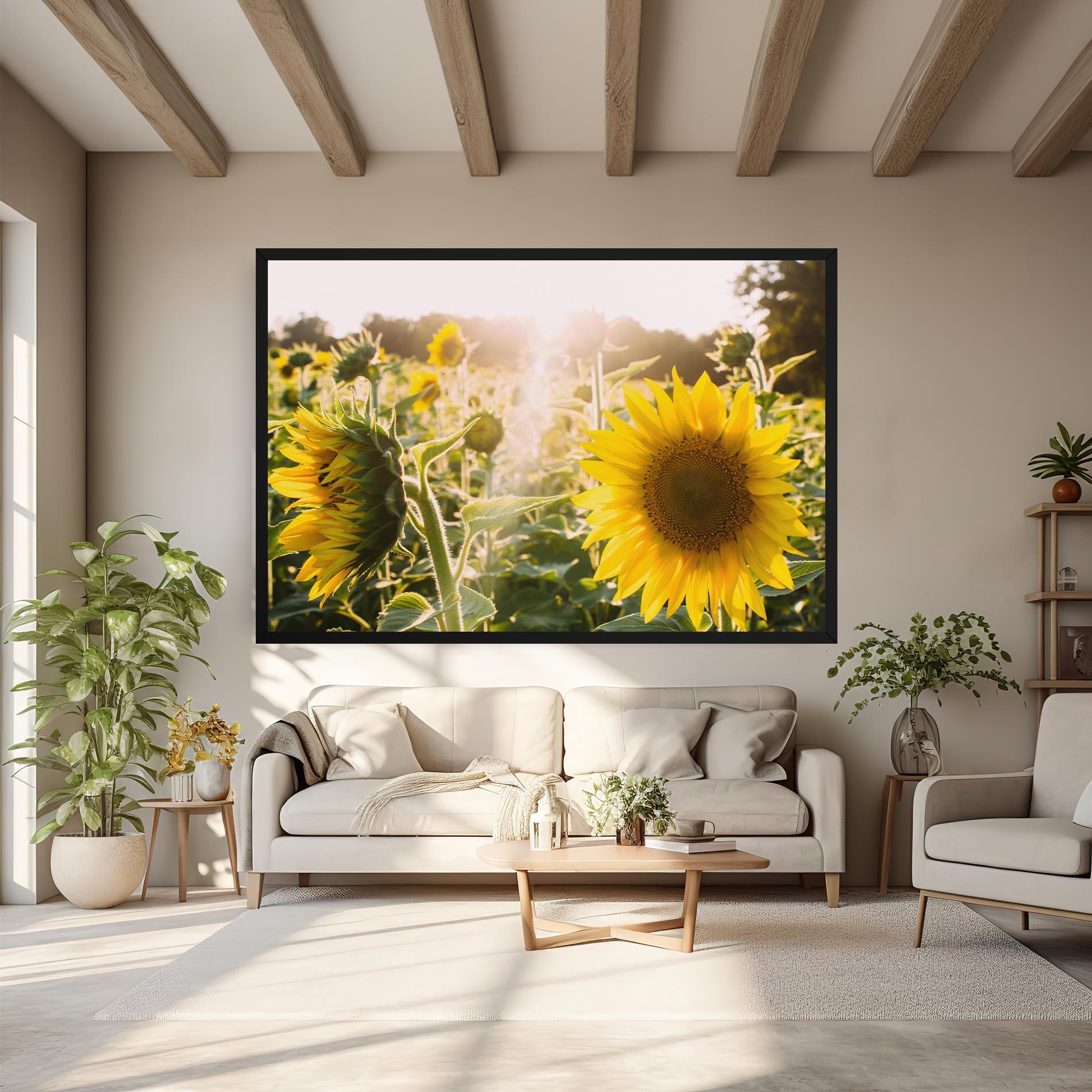 Картина на платно Yellow Sun Flower mockup 6