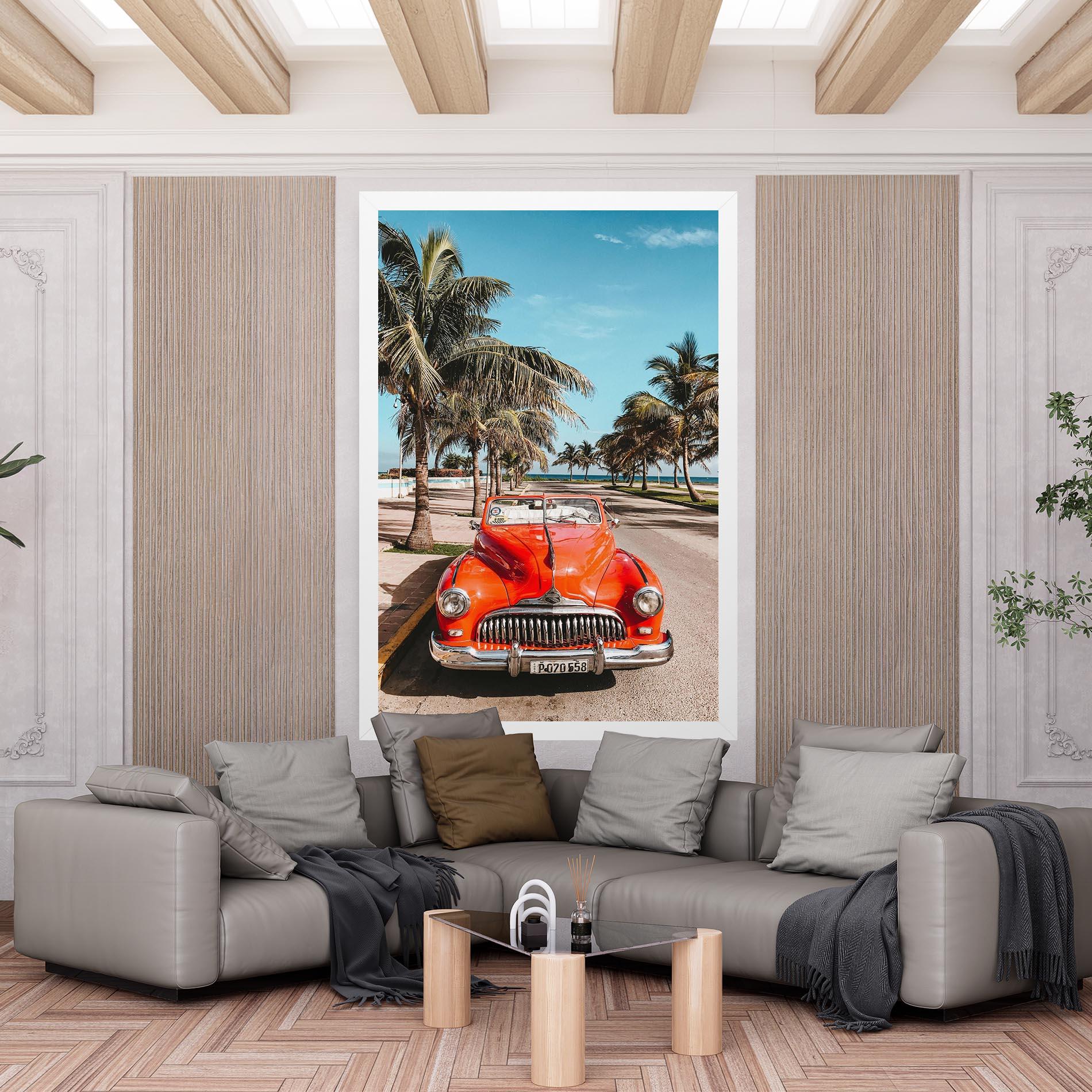 Картина на платно Red Summer Car mockup 6
