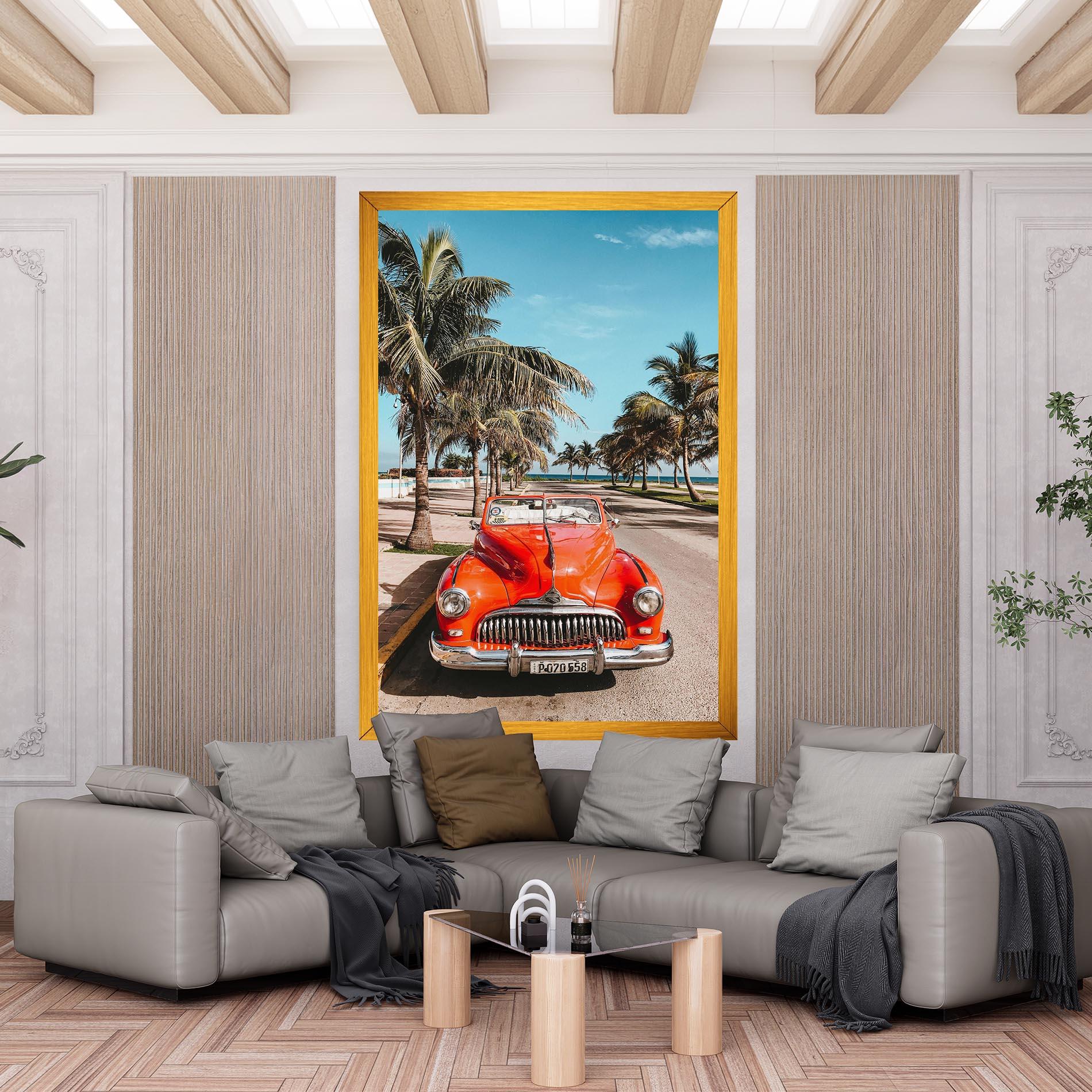 Картина на платно Red Summer Car mockup 6