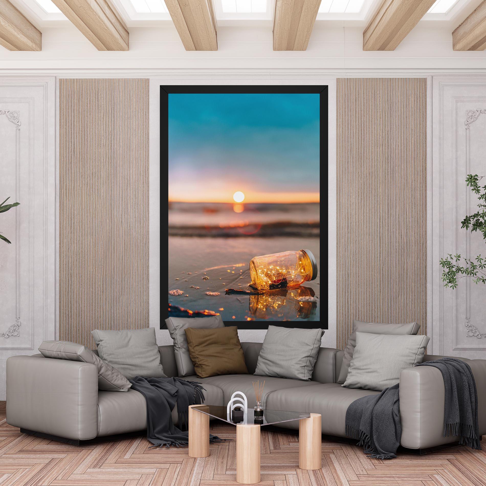 Картина на платно Jar With Lights mockup 6