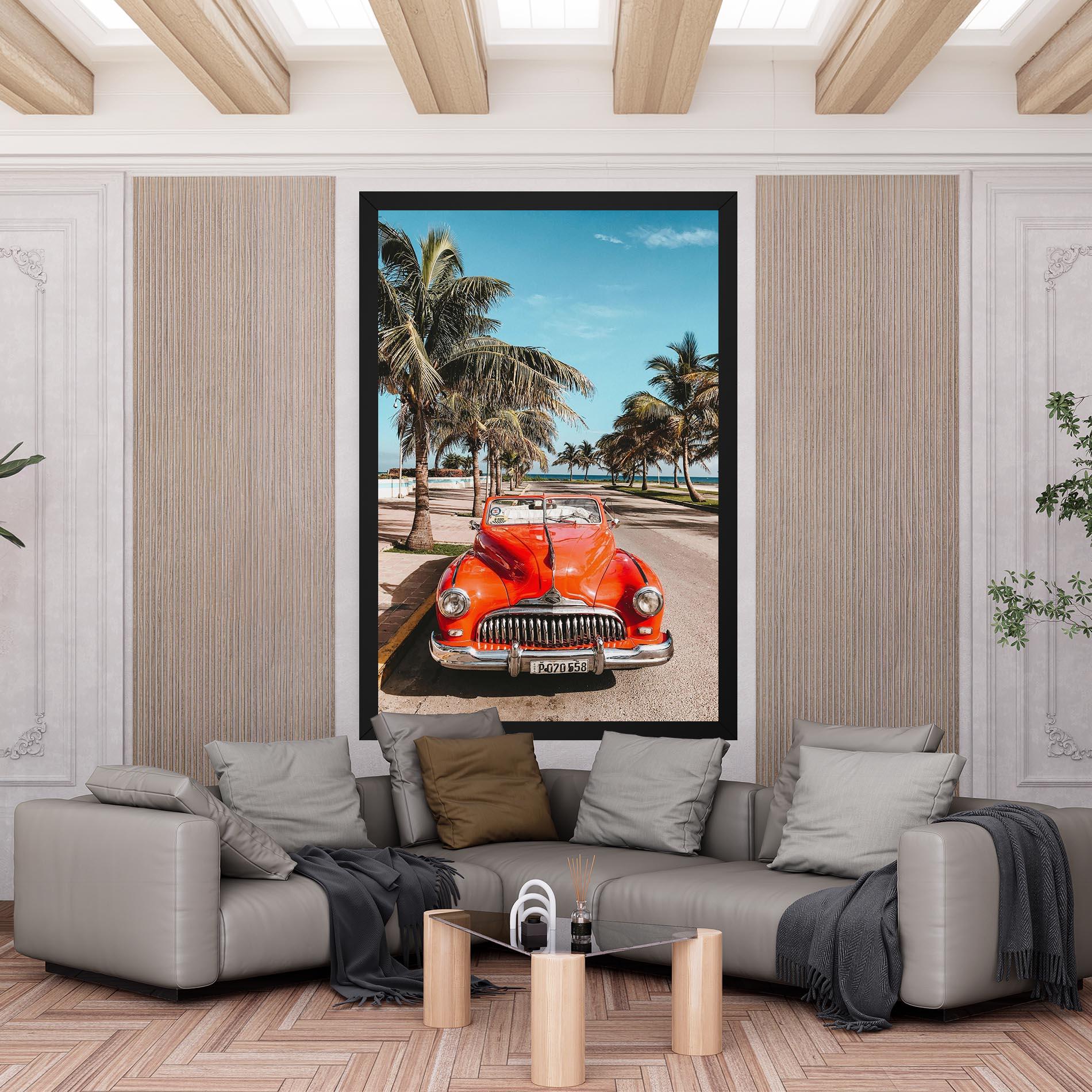 Картина на платно Red Summer Car mockup 6