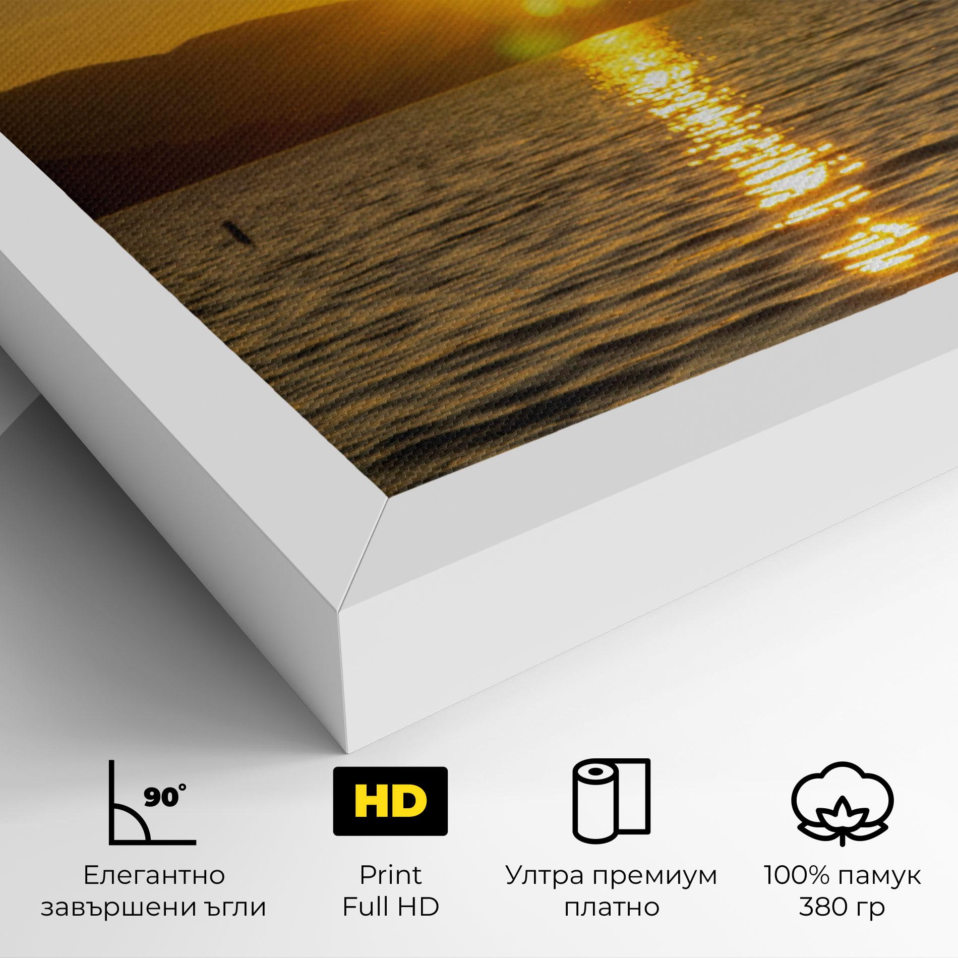 Картина на платно Yellow Sunrise mockup 4