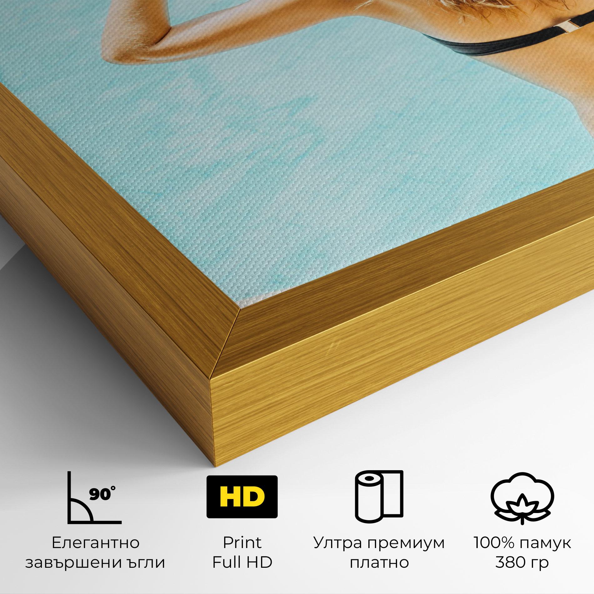 Картина на платно Enjoying Swimming Pool mockup 4