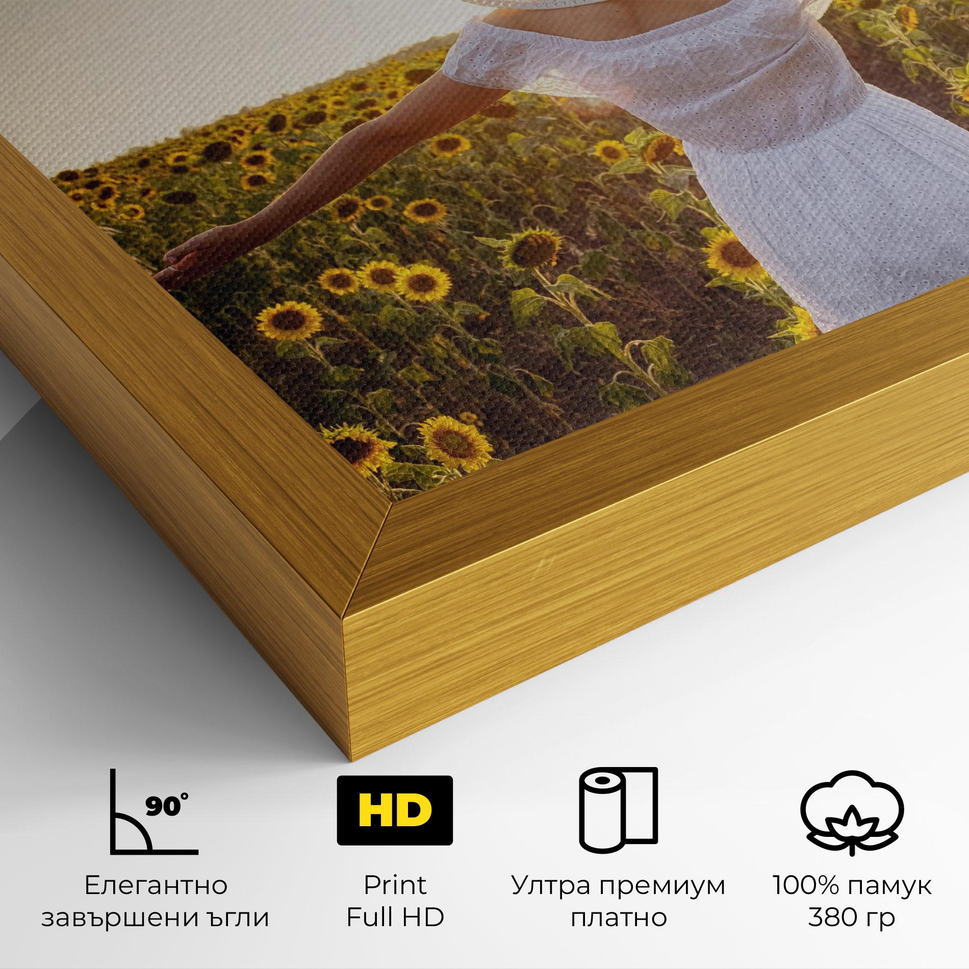 Картина на платно Girl In Nature mockup 4