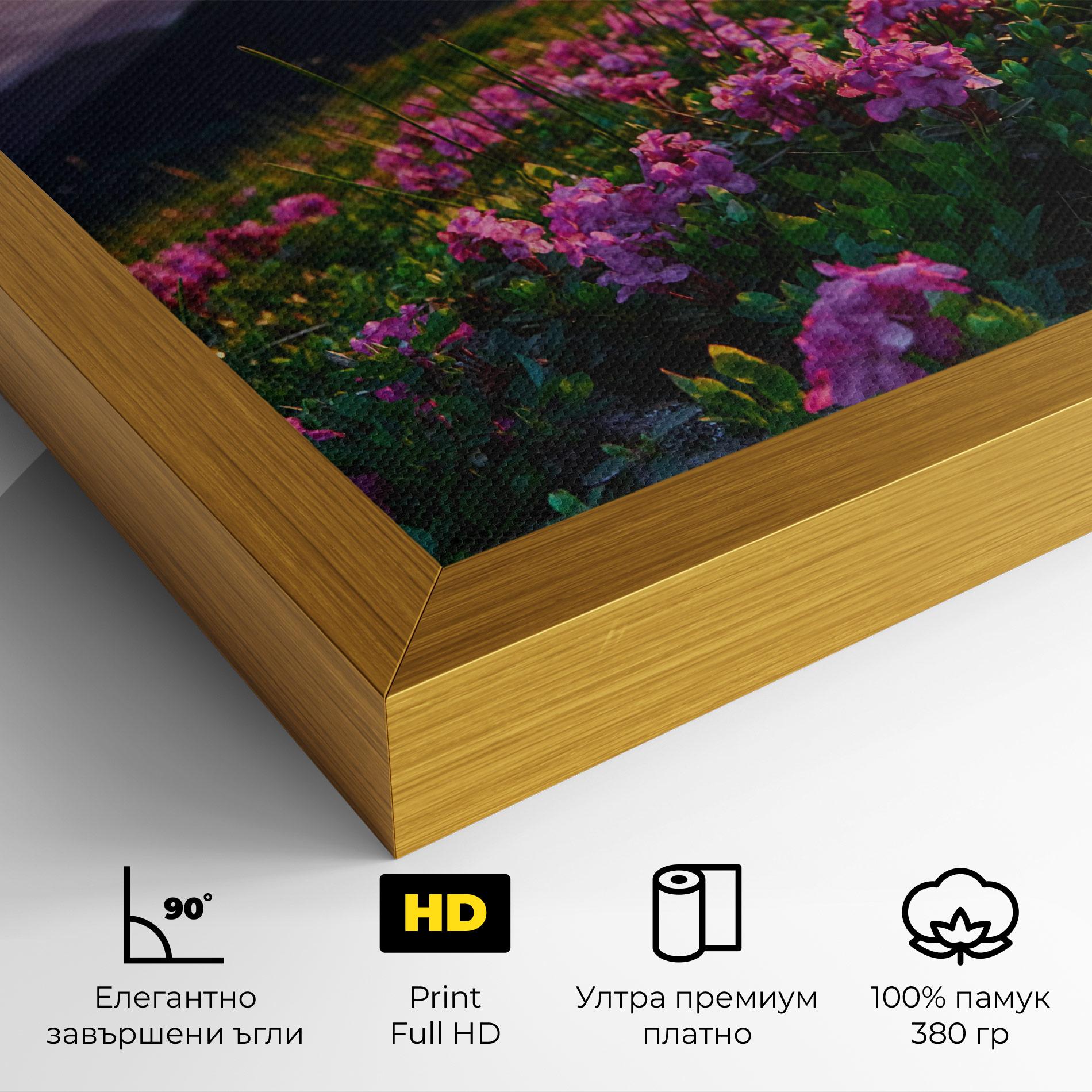 Картина на платно Purple Summer Flowers mockup 4