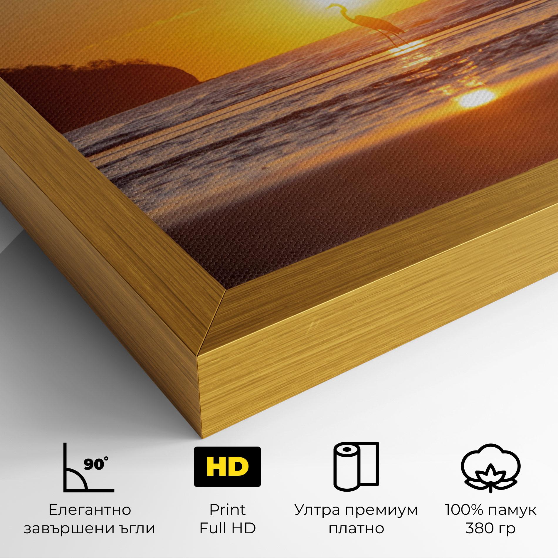 Картина на платно Sunset Bird Silhouette mockup 4
