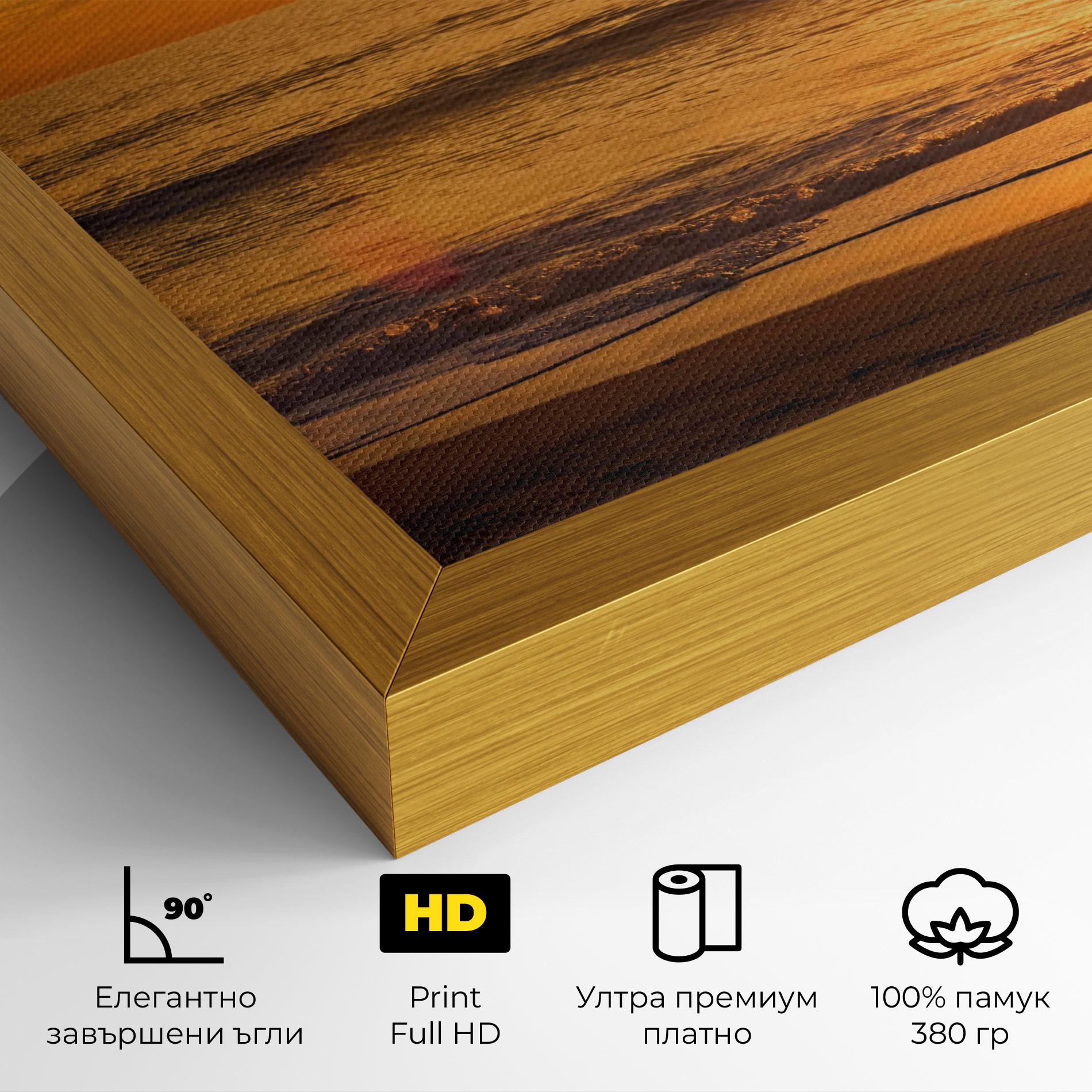 Картина на платно Sunset Ocean Coast mockup 4