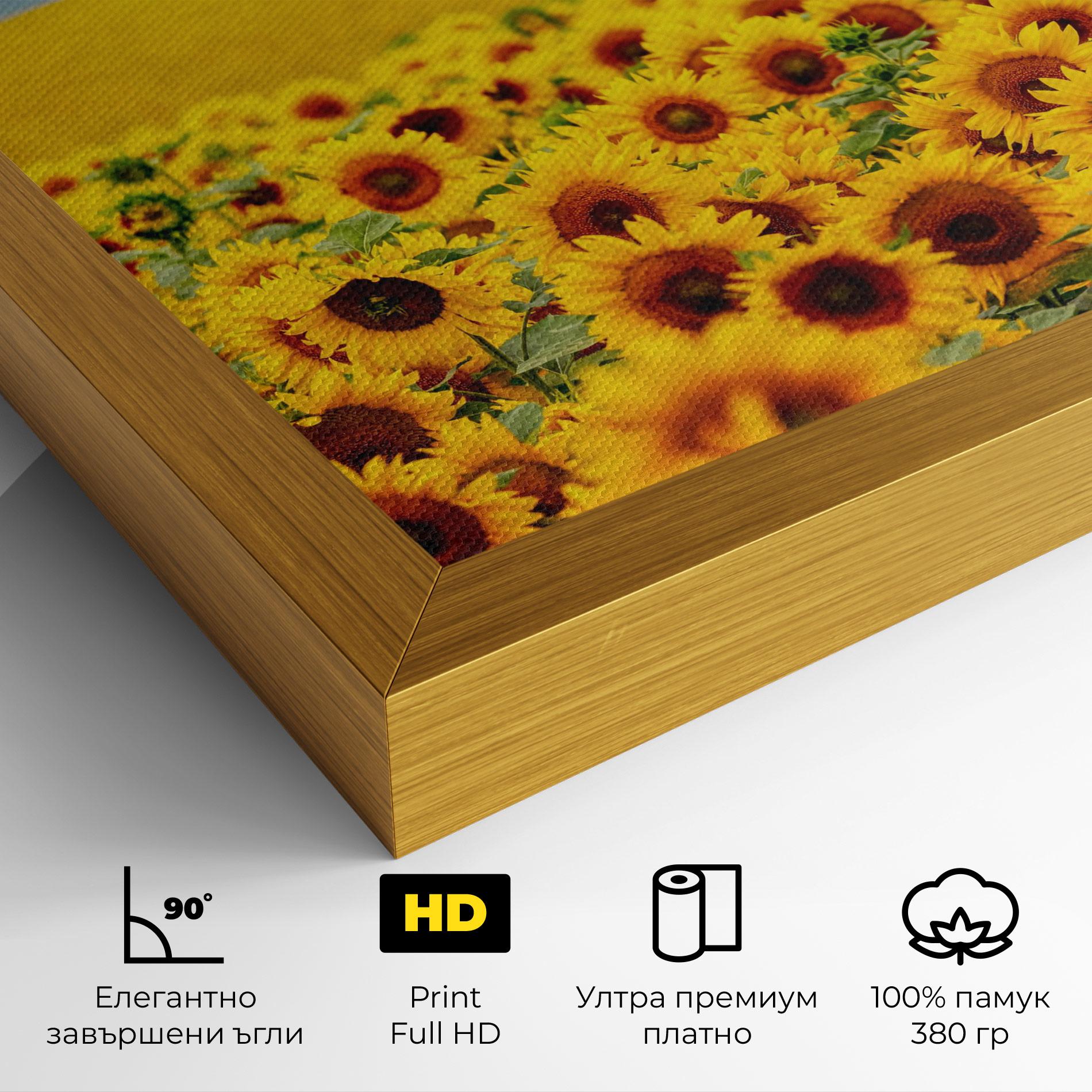 Картина на платно Yellow Sunflowers mockup 4